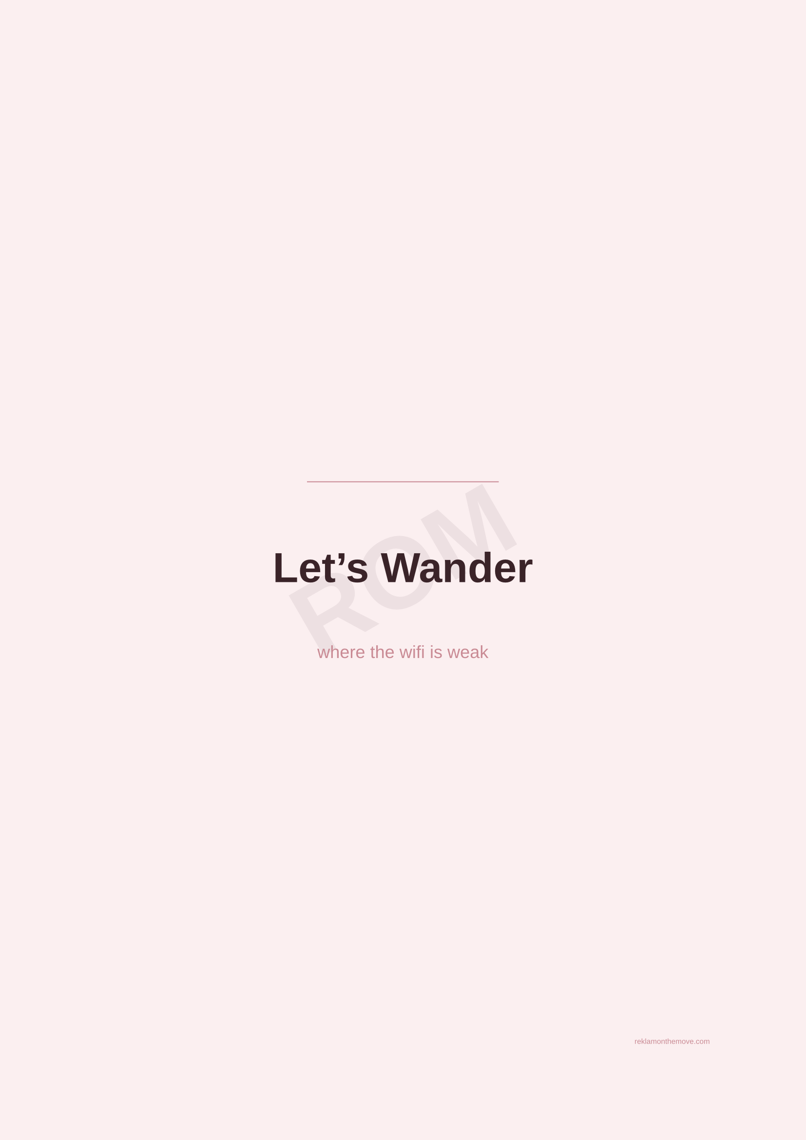 Let's Wander · Gül — ROM dijital ürün önizlemesi (filigranlı)