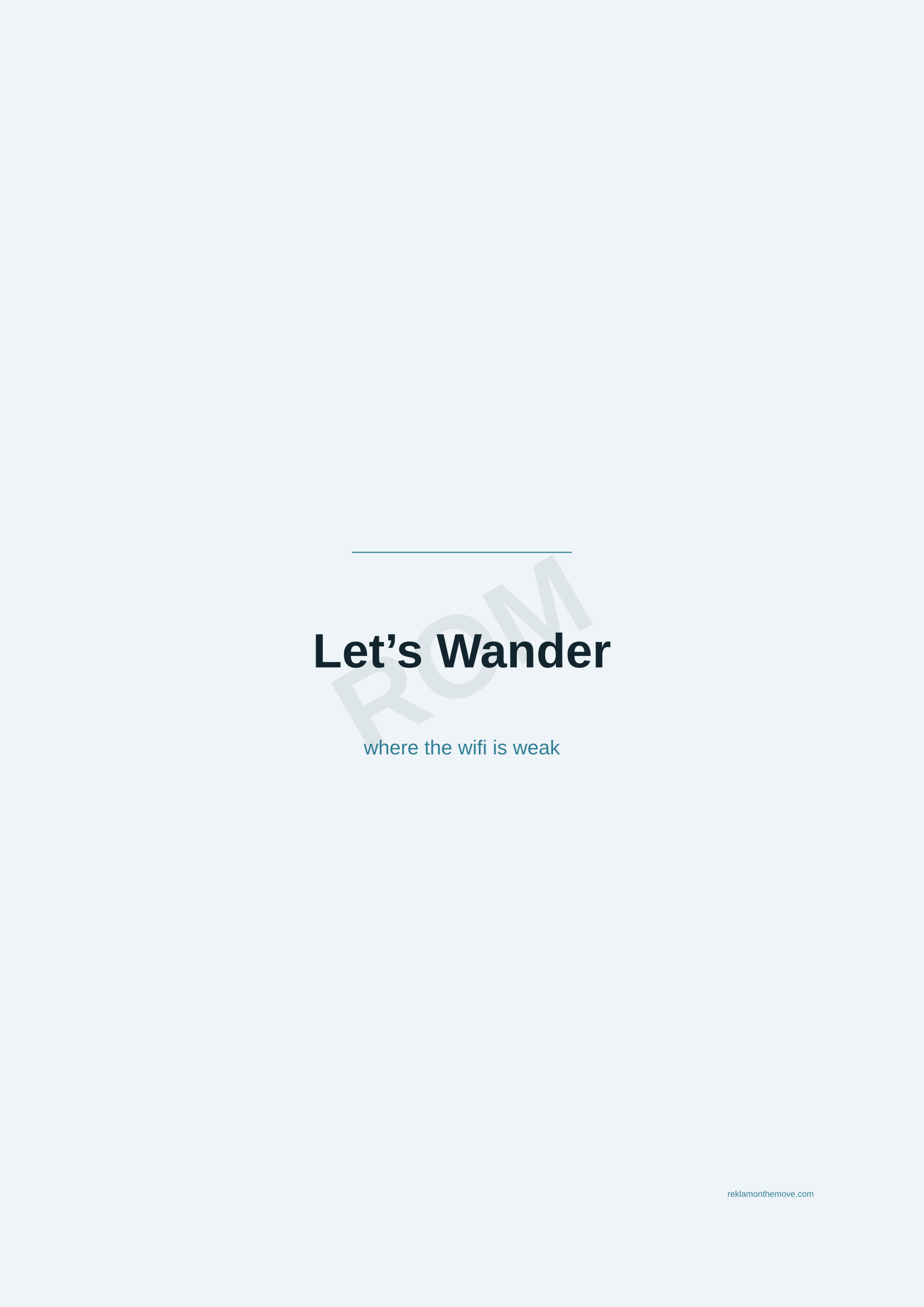 Let's Wander · Okyanus — ROM dijital ürün önizlemesi (filigranlı)
