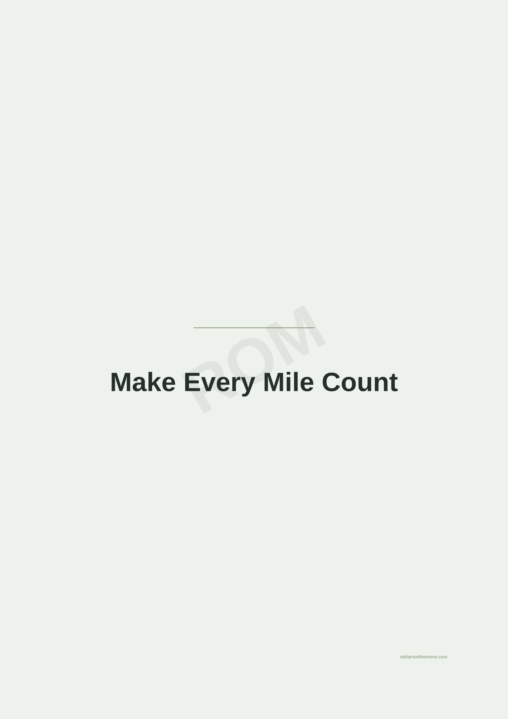 Make Every Mile Count · Adaçayı — ROM dijital ürün önizlemesi (filigranlı)