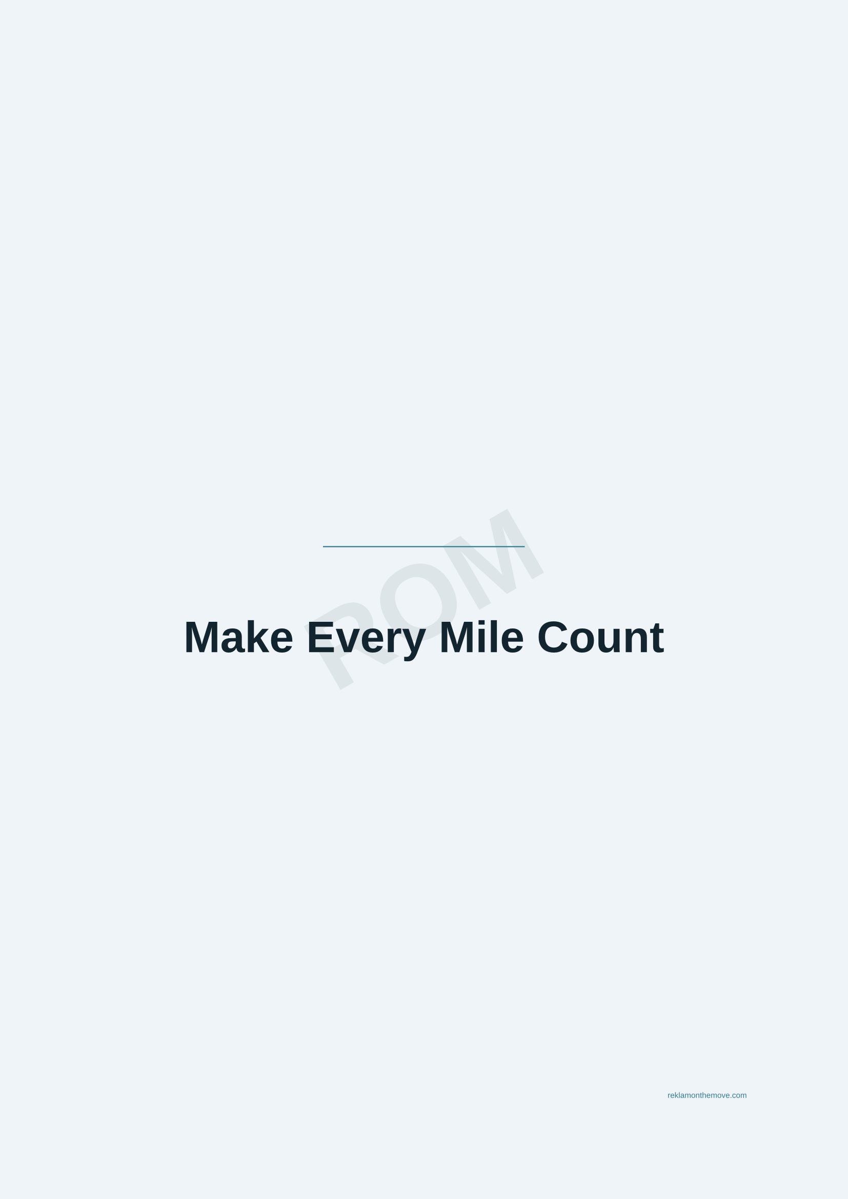Make Every Mile Count · Okyanus — ROM dijital ürün önizlemesi (filigranlı)