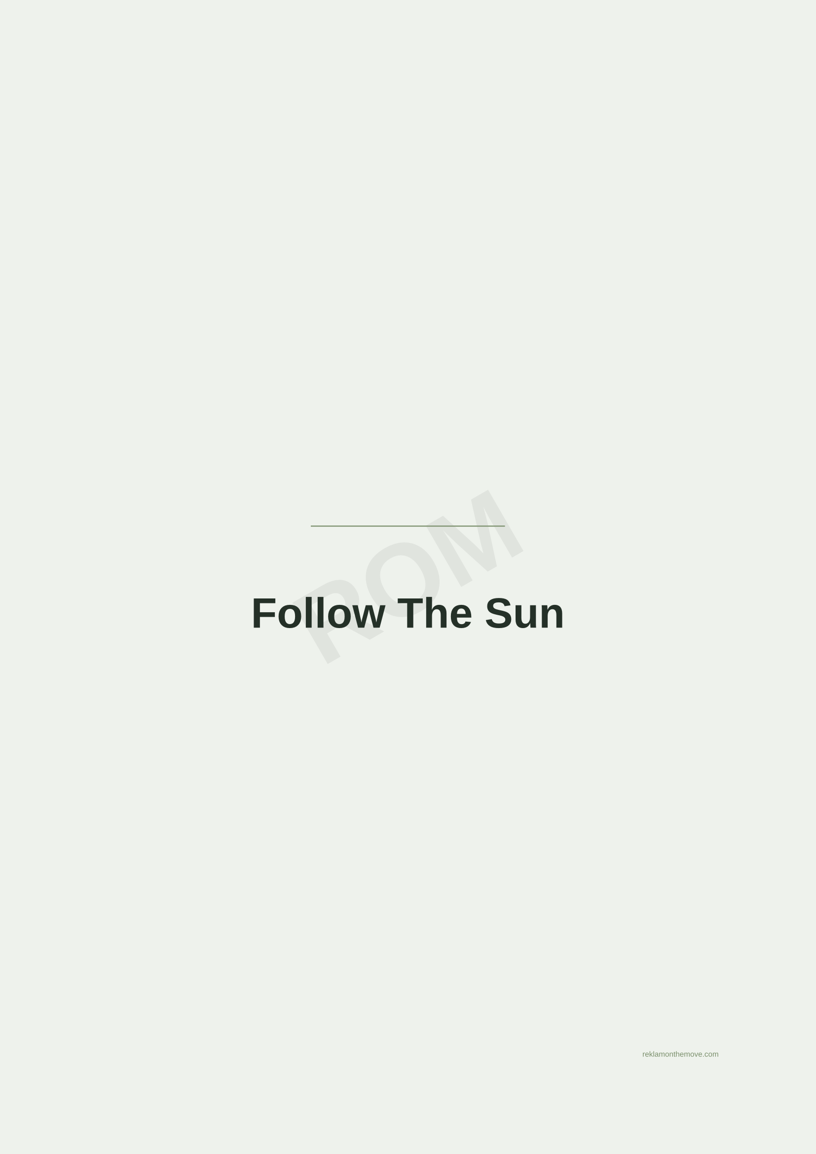Follow The Sun · Adaçayı — ROM dijital ürün önizlemesi (filigranlı)