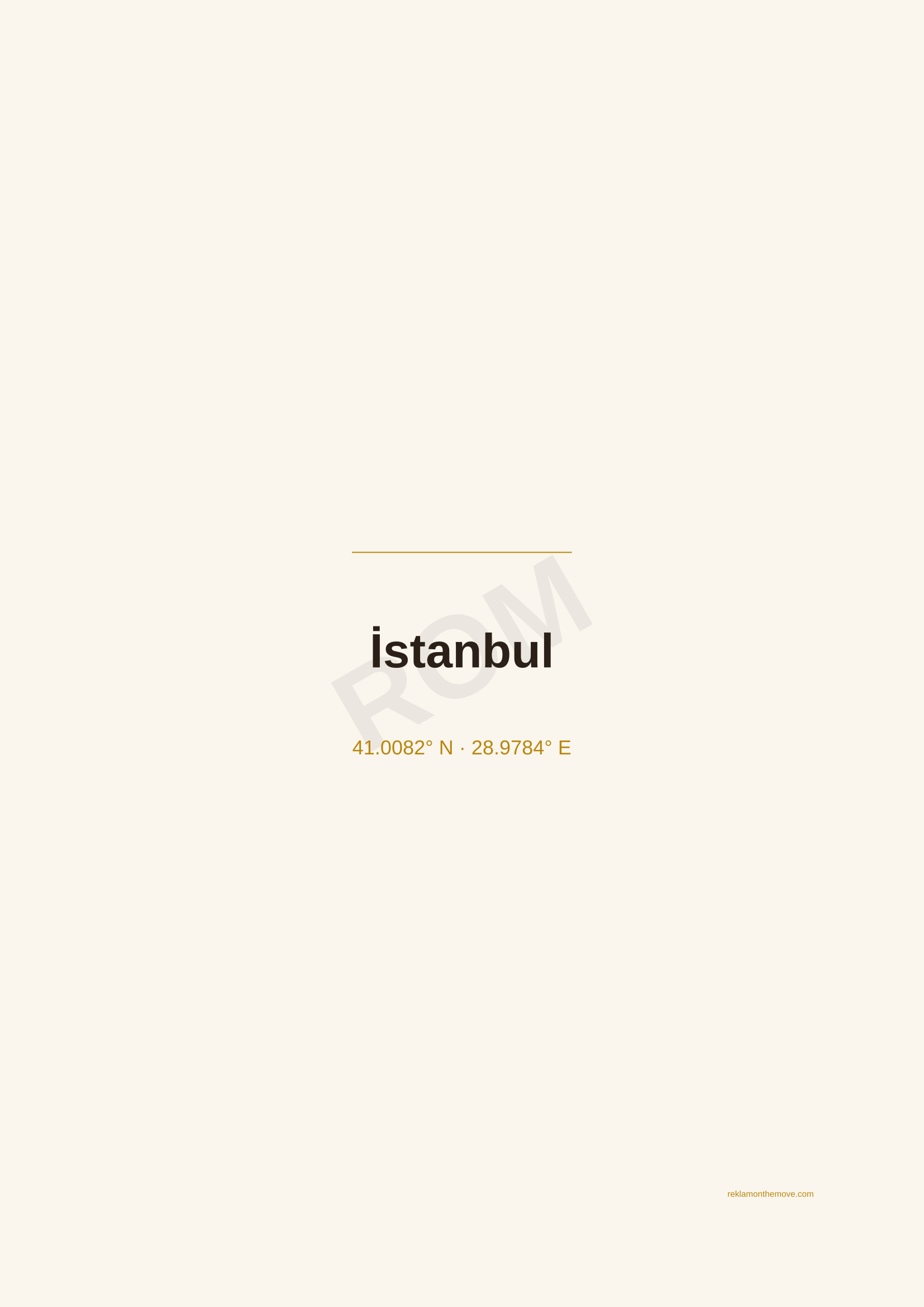 İstanbul · Espresso — ROM dijital ürün önizlemesi (filigranlı)