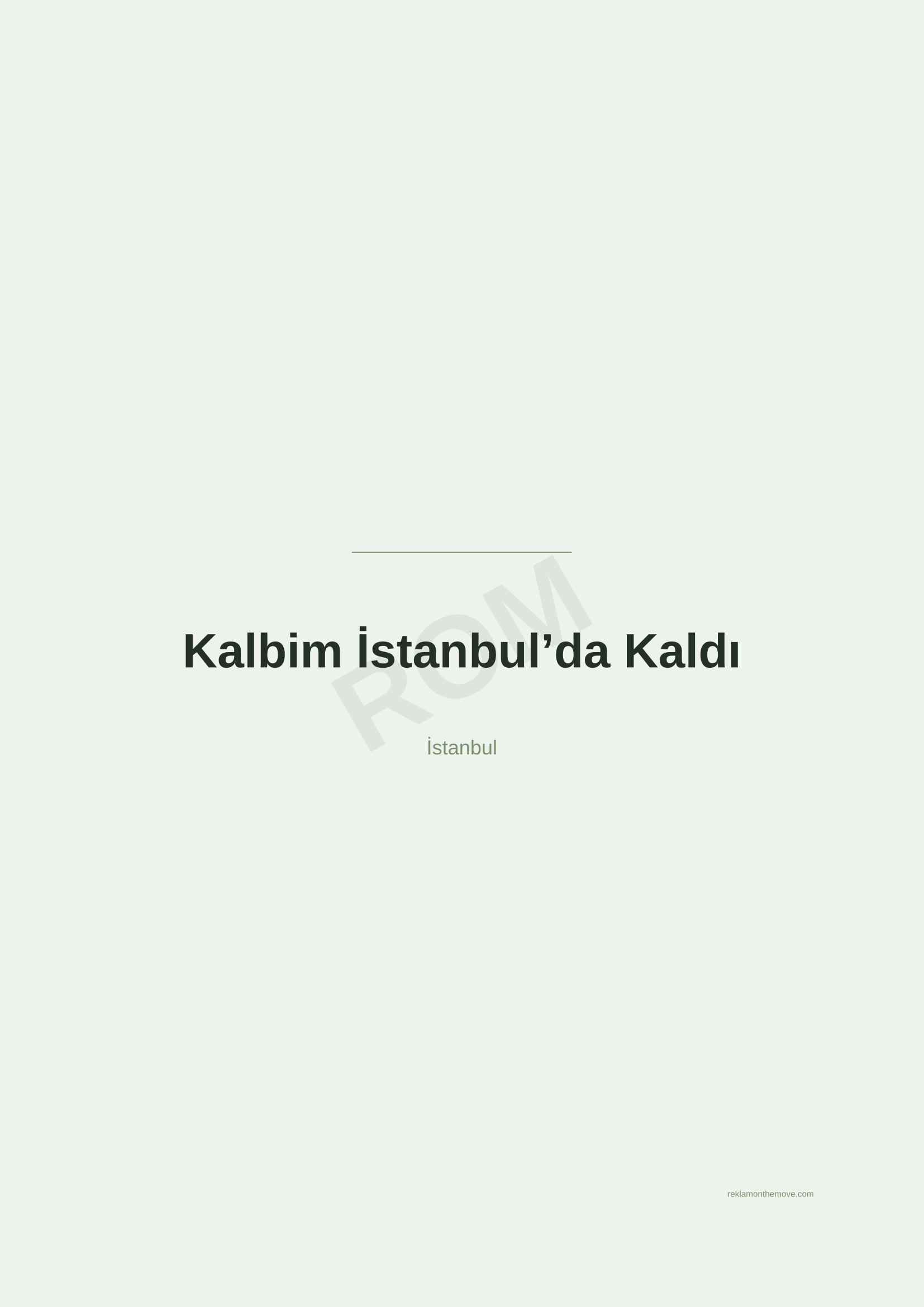 Kalbim İstanbul'da Kaldı · Adaçayı — ROM dijital ürün önizlemesi (filigranlı)