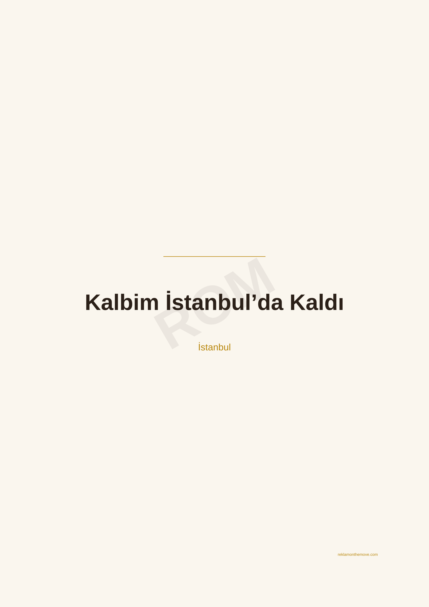 Kalbim İstanbul'da Kaldı · Espresso — ROM dijital ürün önizlemesi (filigranlı)