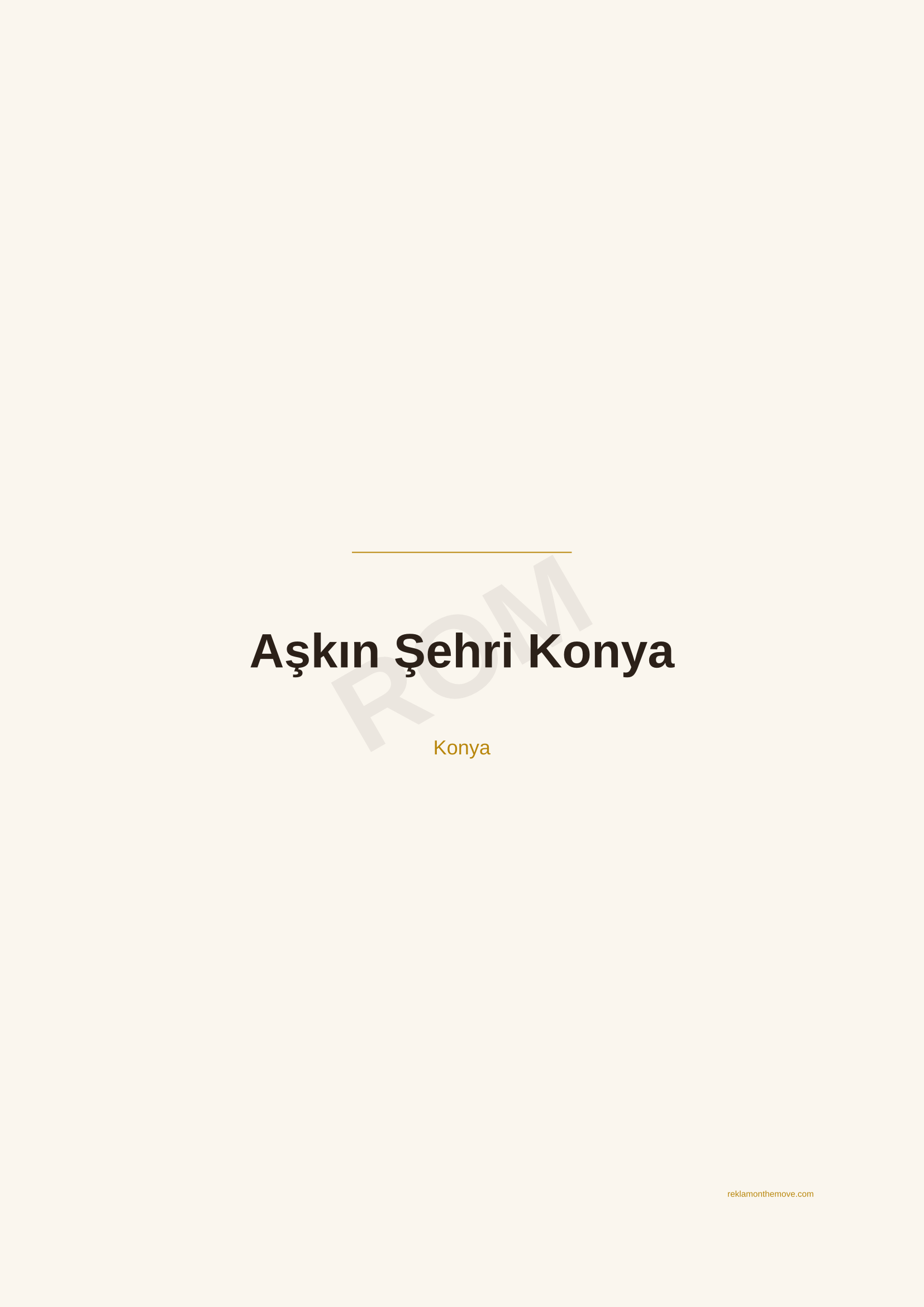Aşkın Şehri Konya · Espresso — ROM dijital ürün önizlemesi (filigranlı)