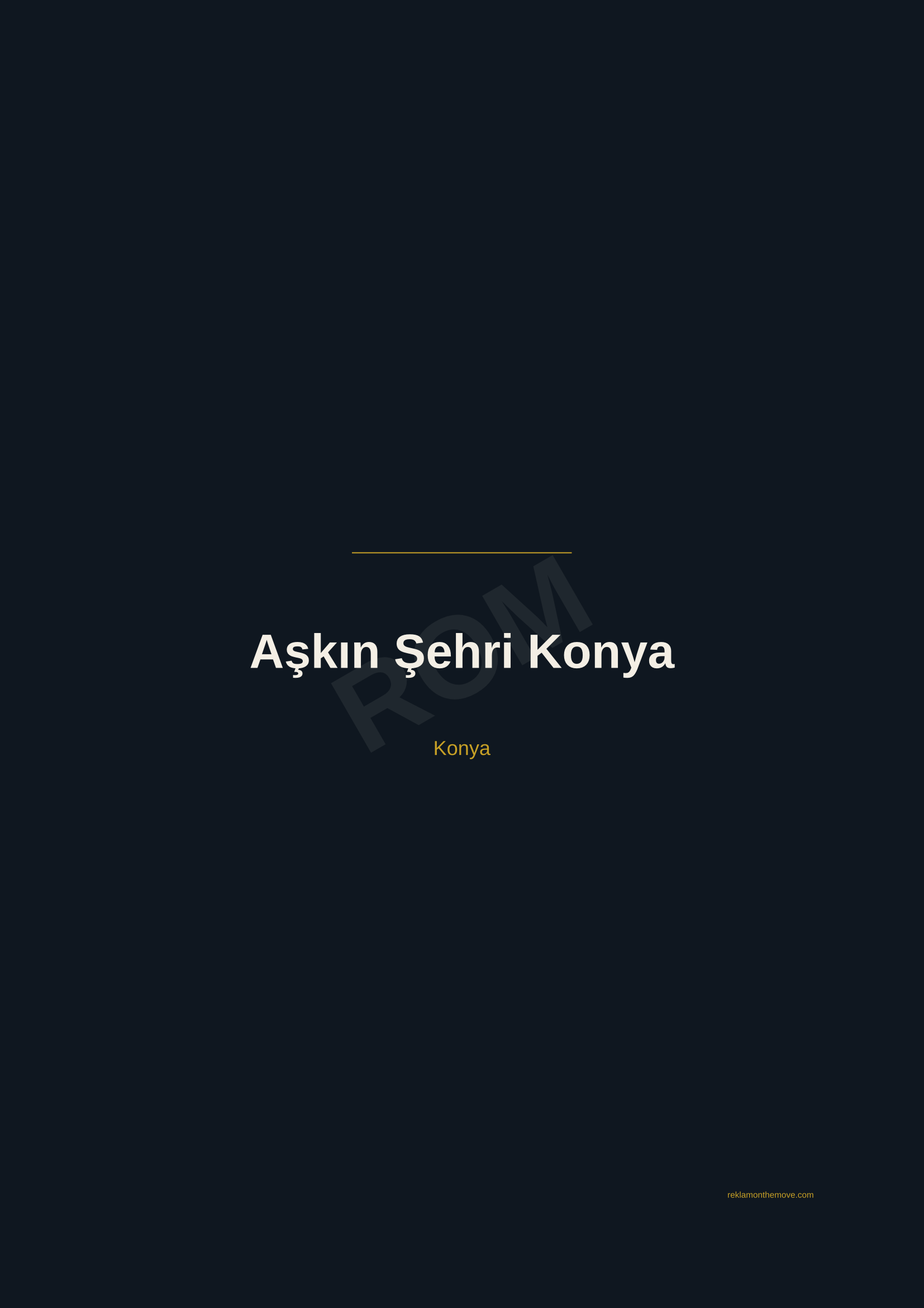 Aşkın Şehri Konya · Gece — ROM dijital ürün önizlemesi (filigranlı)