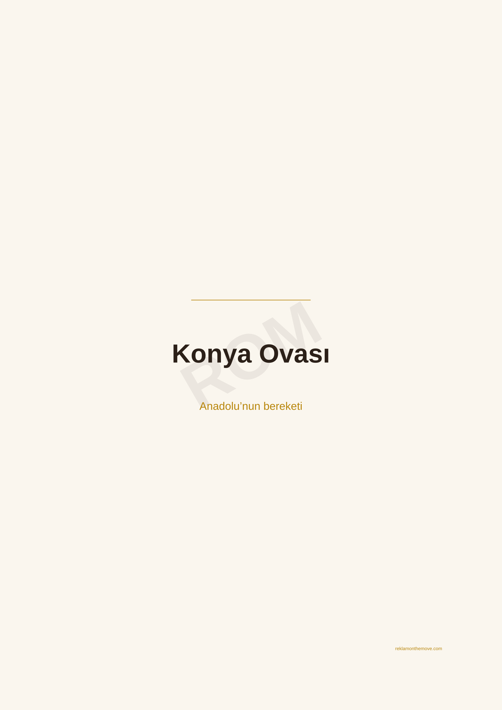 Konya Ovası · Espresso — ROM dijital ürün önizlemesi (filigranlı)