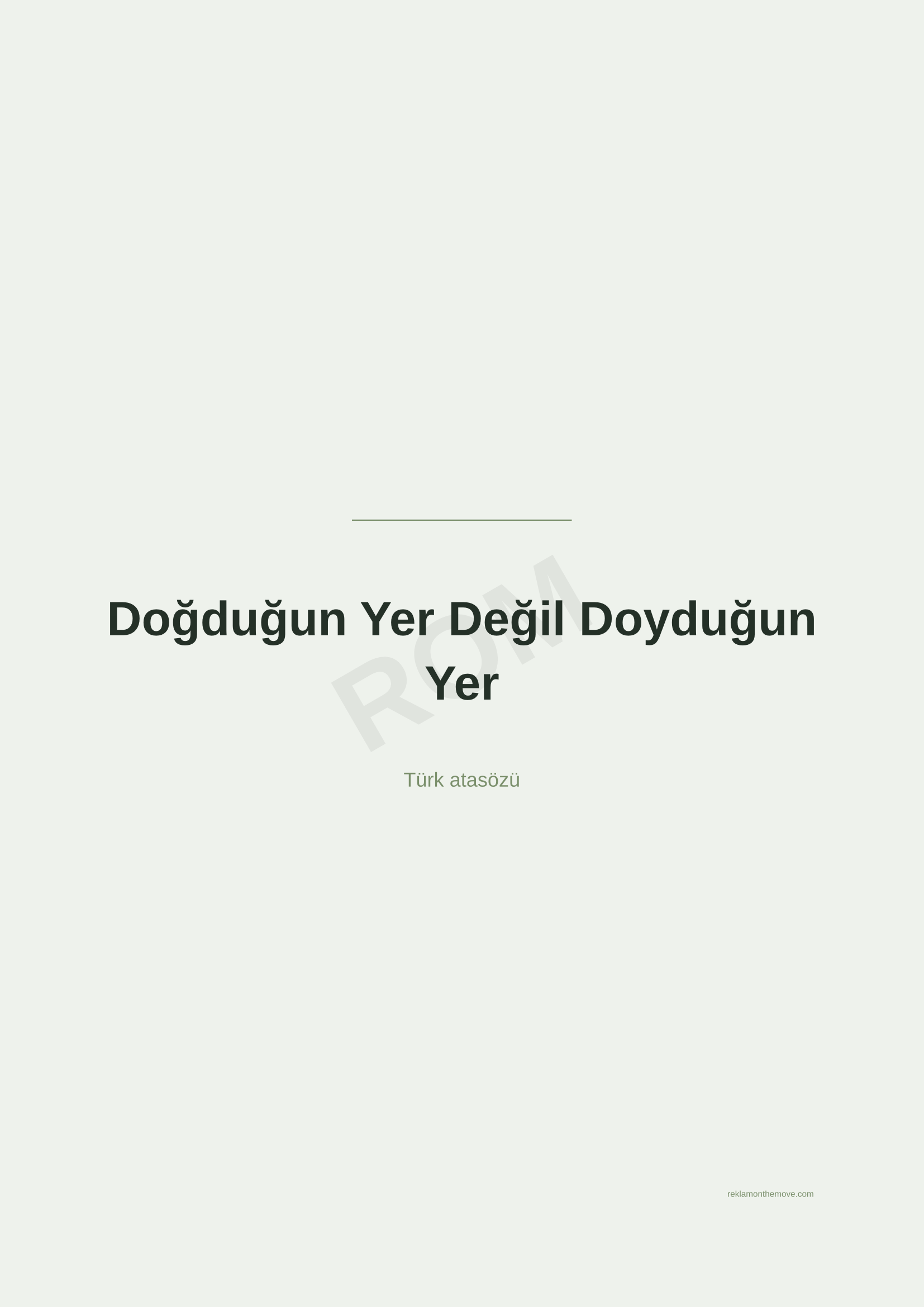 Doğduğun Yer Değil Doyduğun Yer · Adaçayı — ROM dijital ürün önizlemesi (filigranlı)