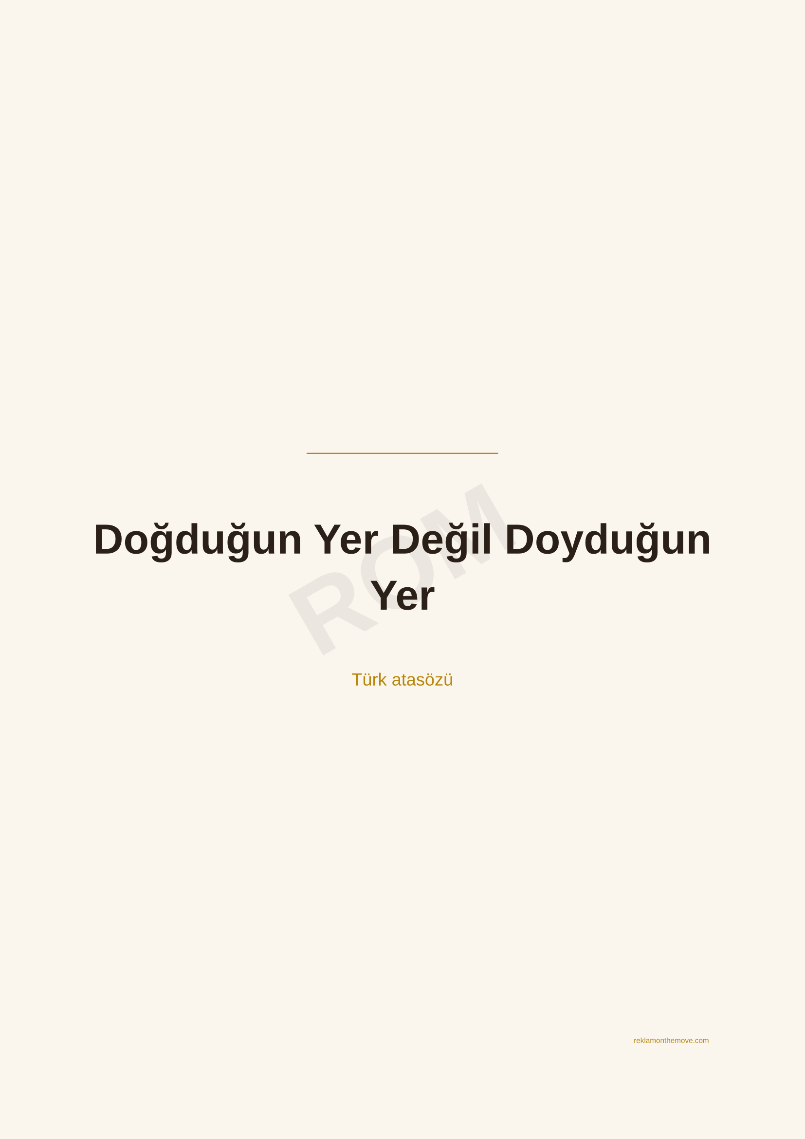 Doğduğun Yer Değil Doyduğun Yer · Espresso — ROM dijital ürün önizlemesi (filigranlı)