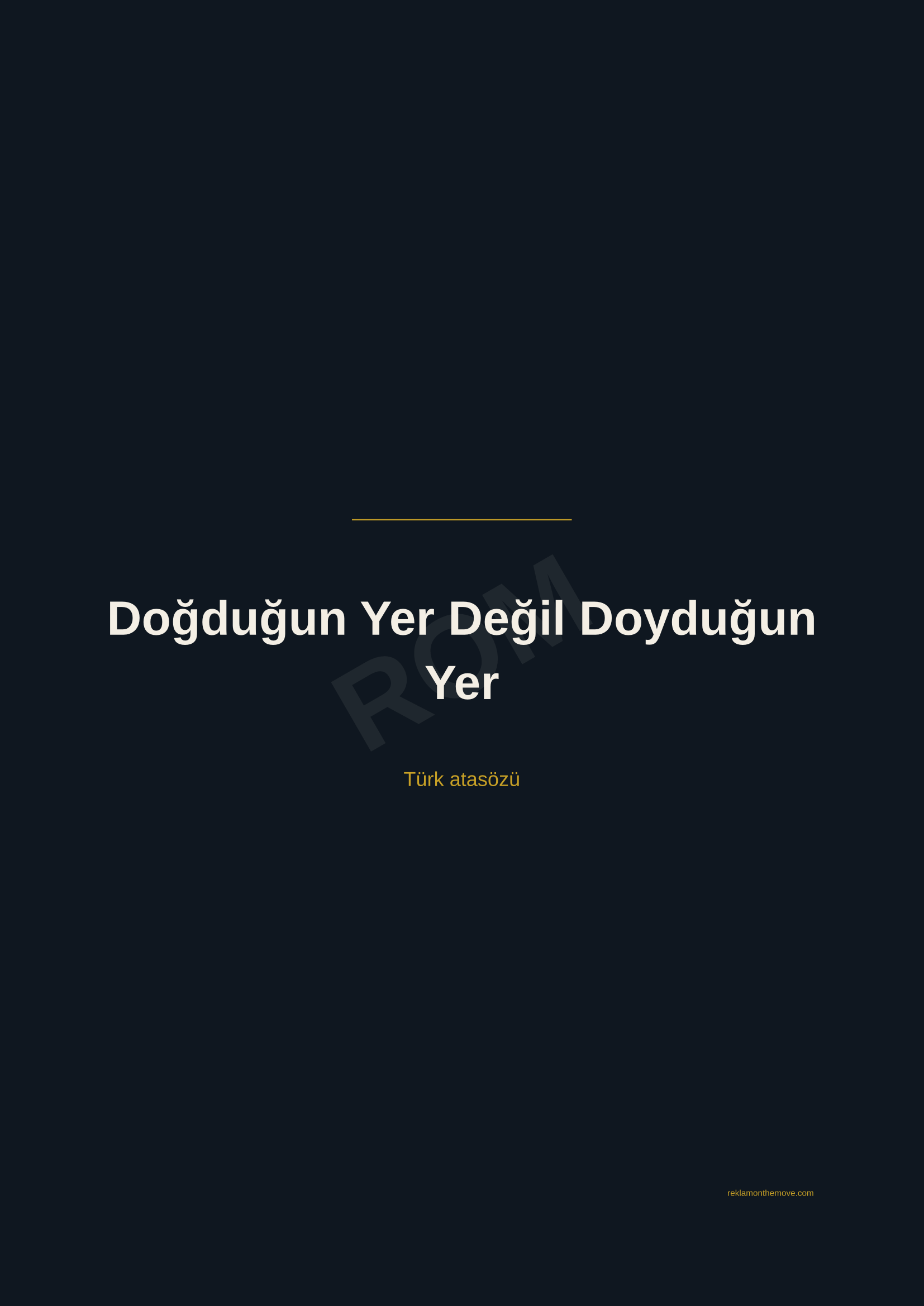 Doğduğun Yer Değil Doyduğun Yer · Gece — ROM dijital ürün önizlemesi (filigranlı)