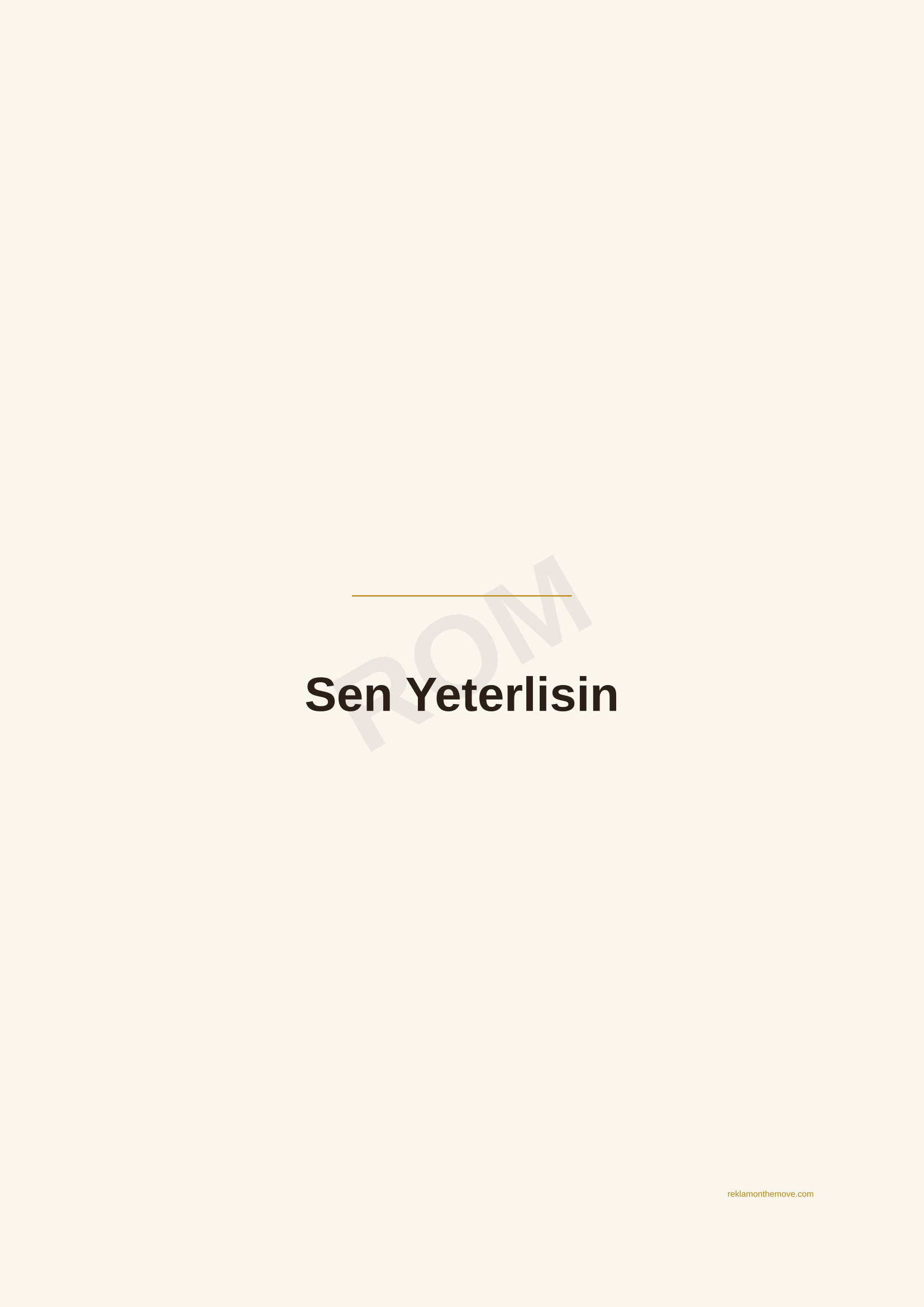 Sen Yeterlisin · Espresso — ROM dijital ürün önizlemesi (filigranlı)