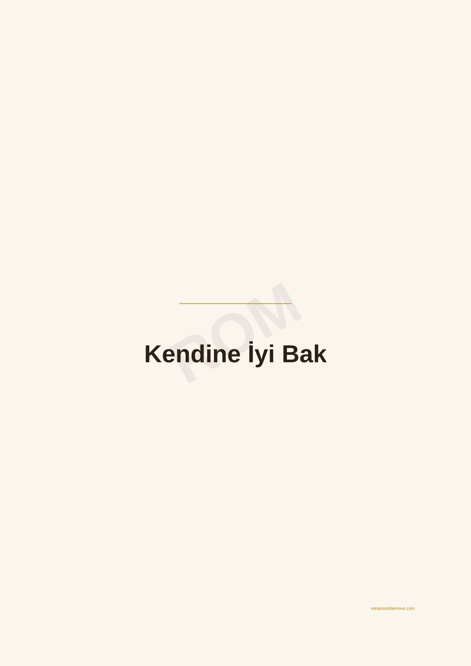 Kendine İyi Bak · Espresso — ROM dijital ürün önizlemesi (filigranlı)
