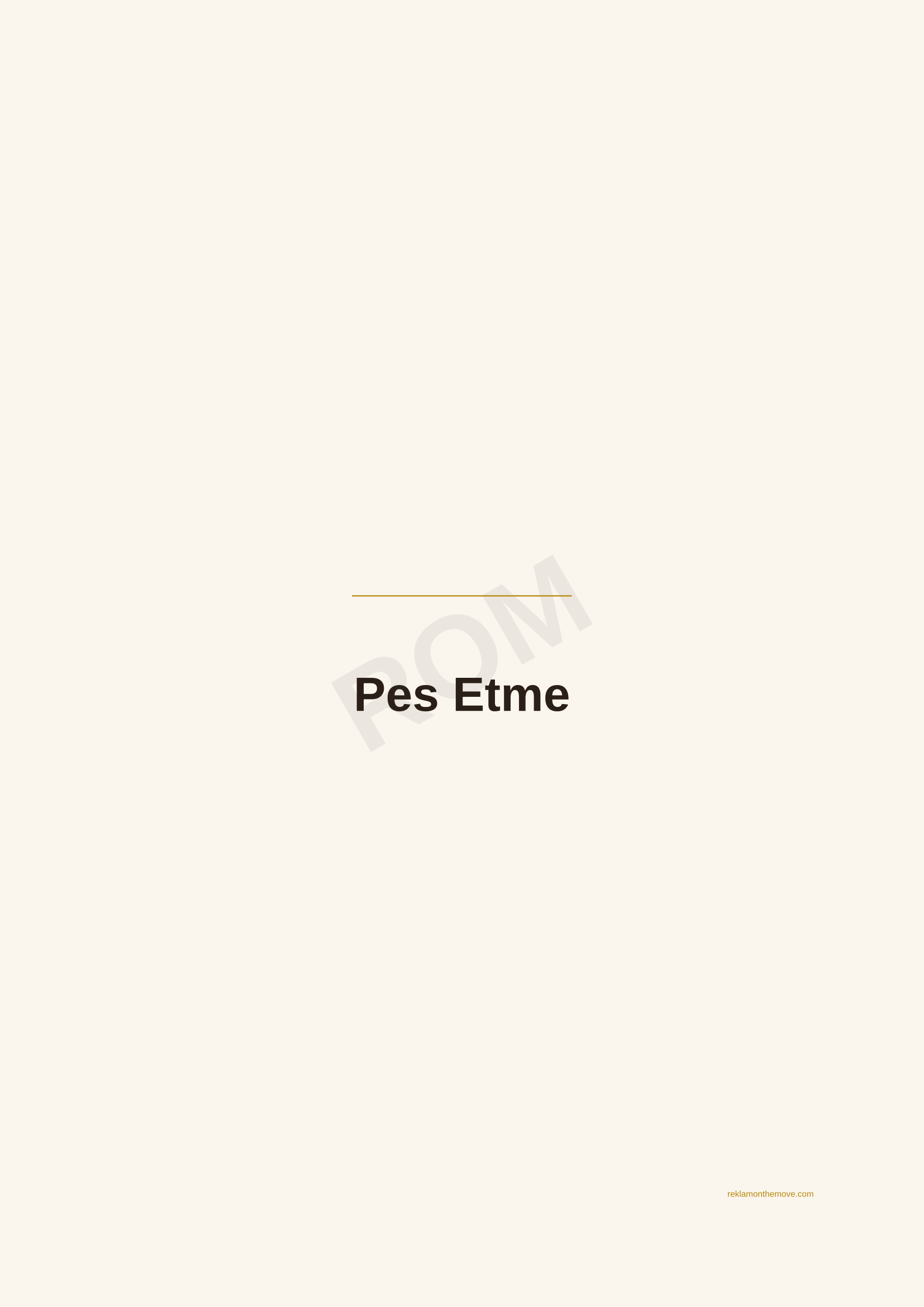 Pes Etme · Espresso — ROM dijital ürün önizlemesi (filigranlı)