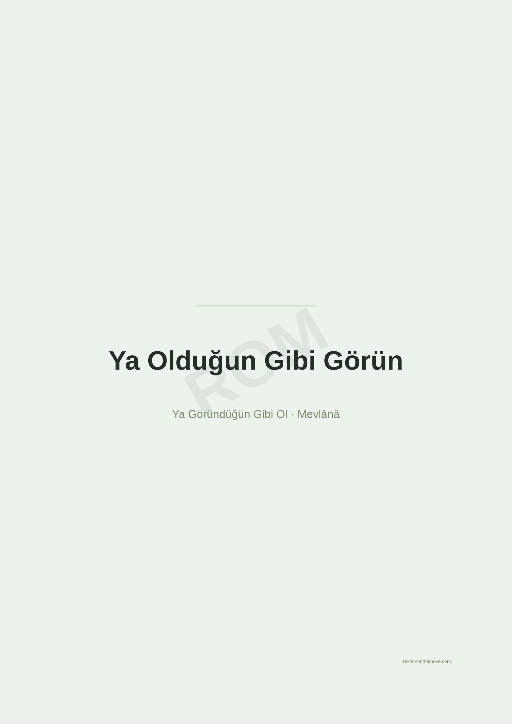 Ya Olduğun Gibi Görün · Adaçayı — ROM dijital ürün önizlemesi (filigranlı)