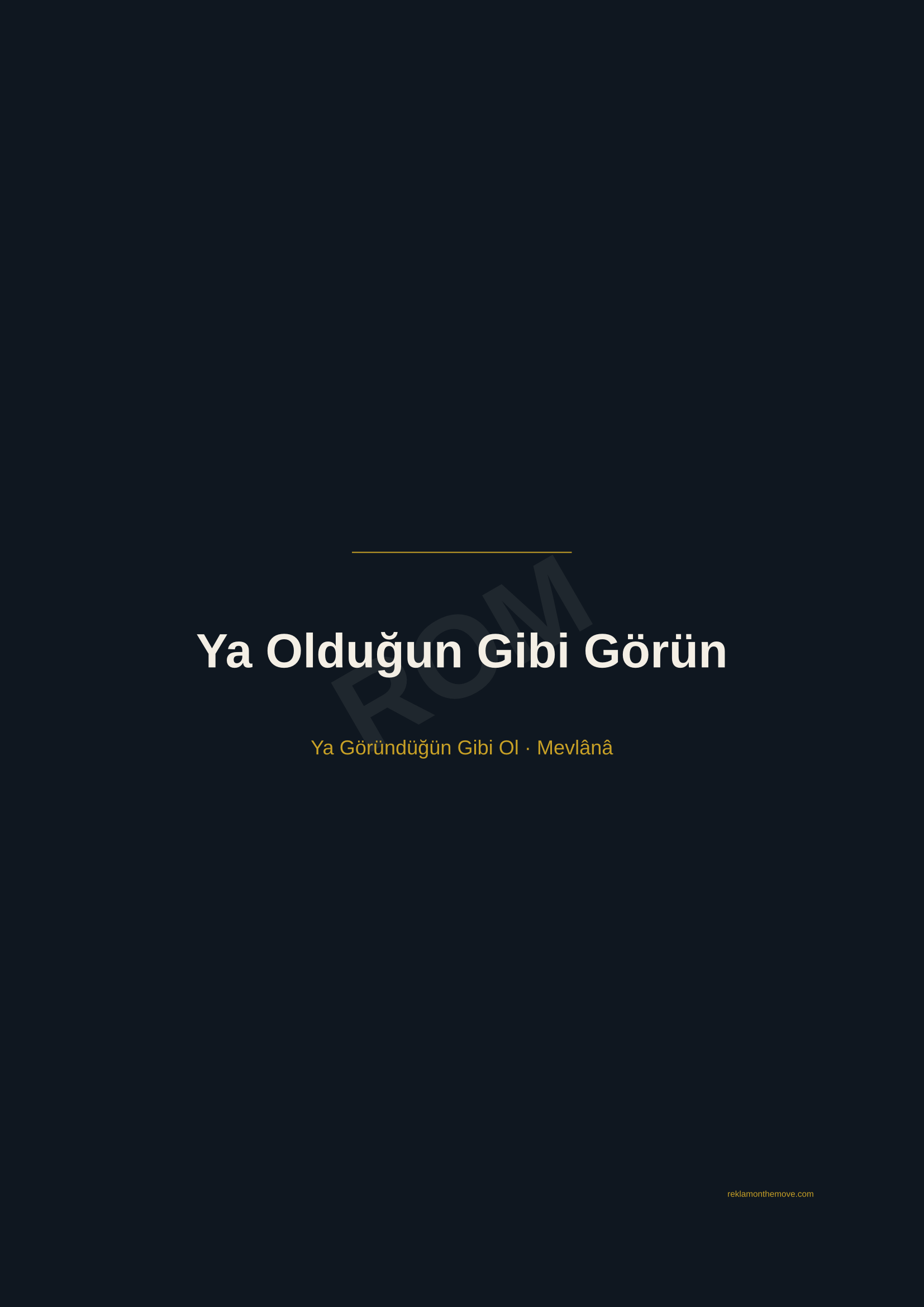 Ya Olduğun Gibi Görün · Gece — ROM dijital ürün önizlemesi (filigranlı)