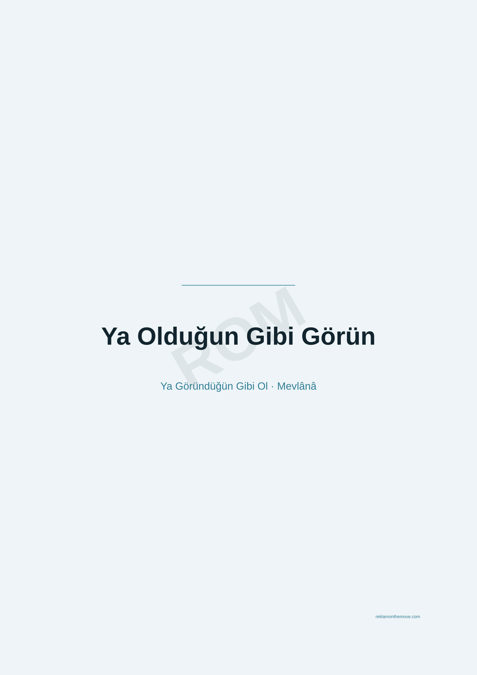 Ya Olduğun Gibi Görün · Okyanus — ROM dijital ürün önizlemesi (filigranlı)