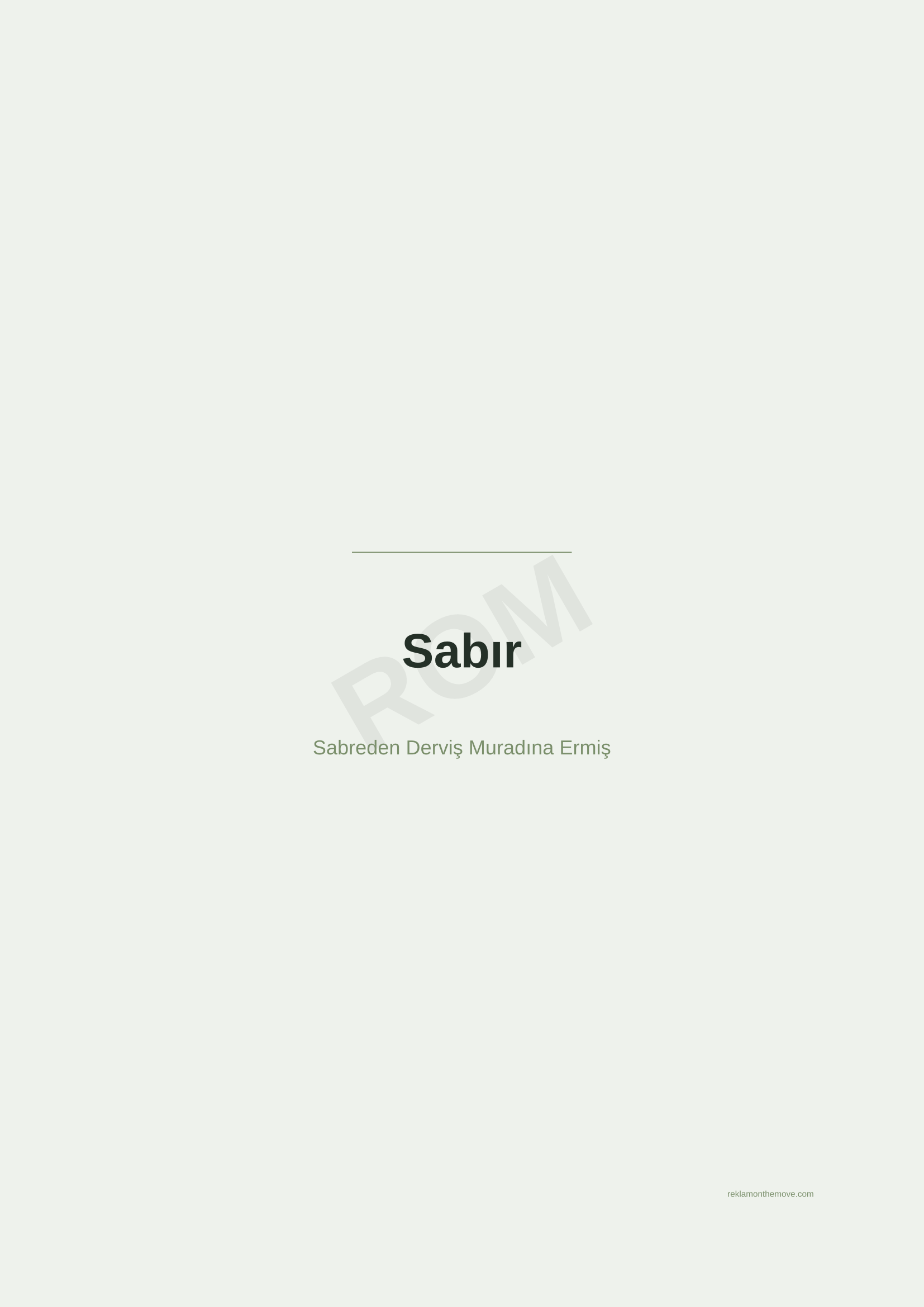 Sabır · Adaçayı — ROM dijital ürün önizlemesi (filigranlı)