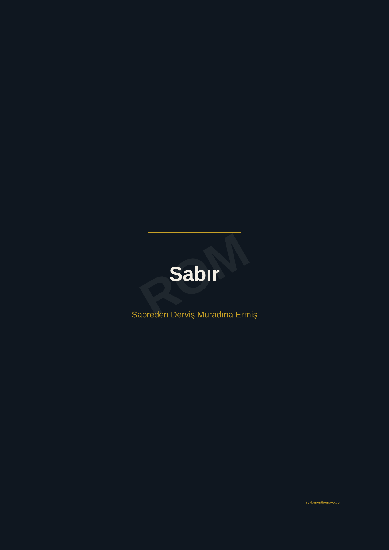 Sabır · Gece — ROM dijital ürün önizlemesi (filigranlı)