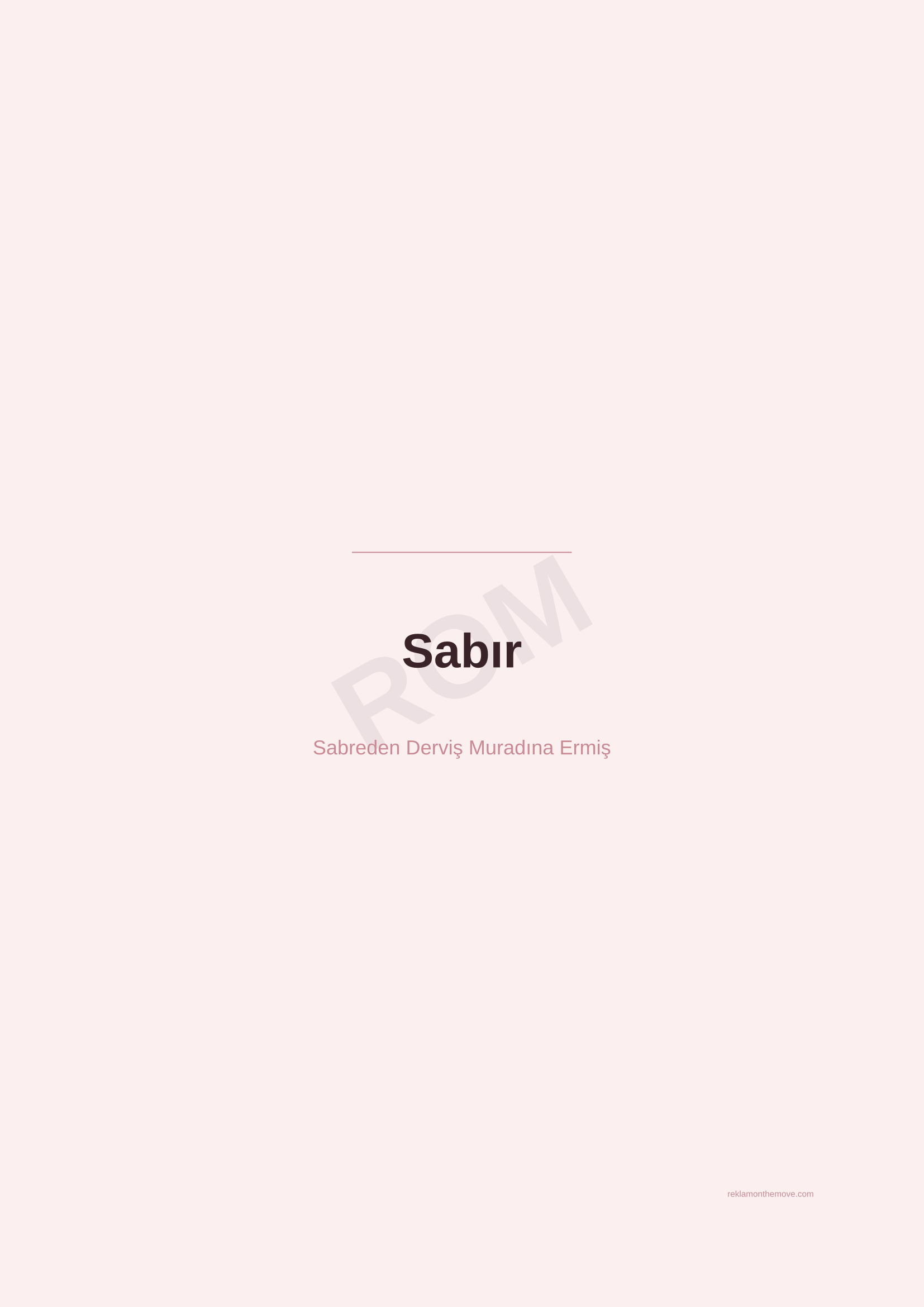 Sabır · Gül — ROM dijital ürün önizlemesi (filigranlı)
