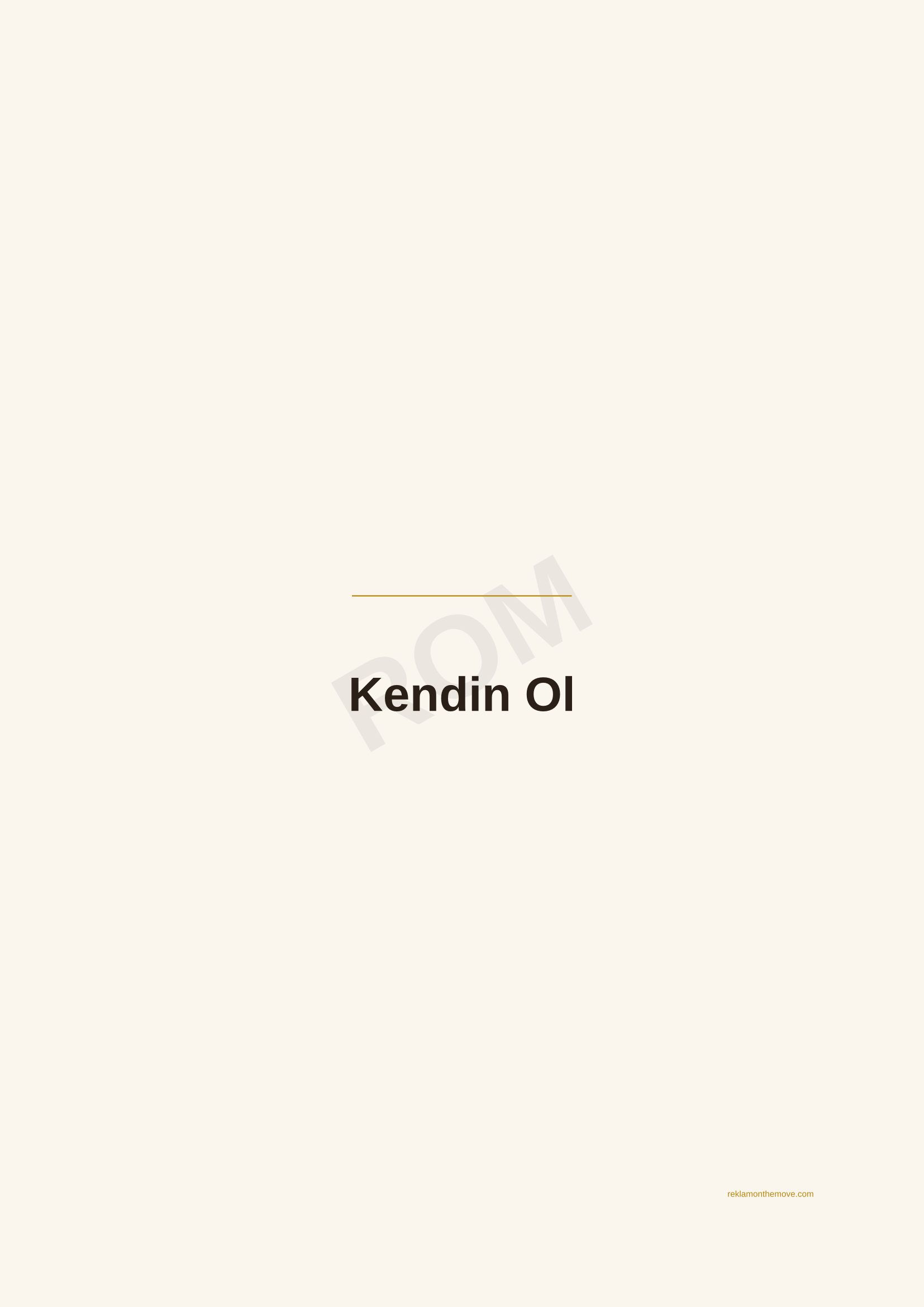 Kendin Ol · Espresso — ROM dijital ürün önizlemesi (filigranlı)