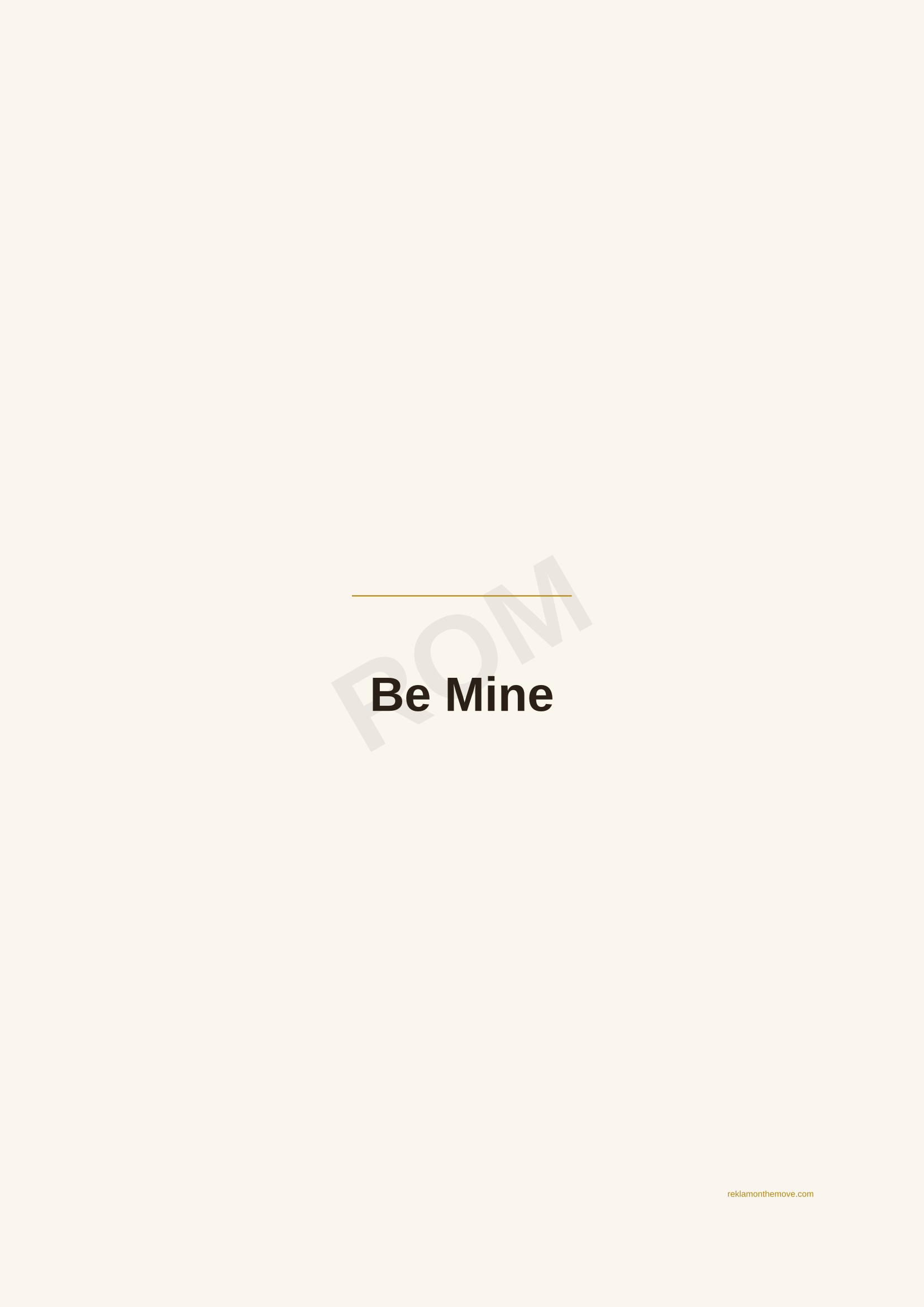 Be Mine · Espresso — ROM dijital ürün önizlemesi (filigranlı)