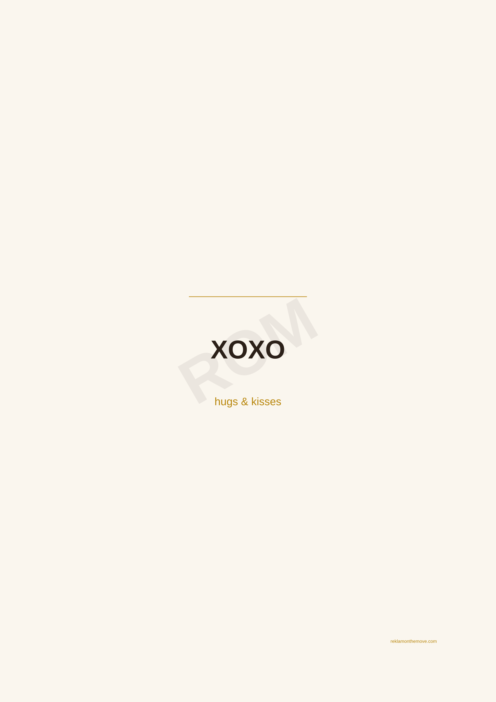 XOXO · Espresso — ROM dijital ürün önizlemesi (filigranlı)
