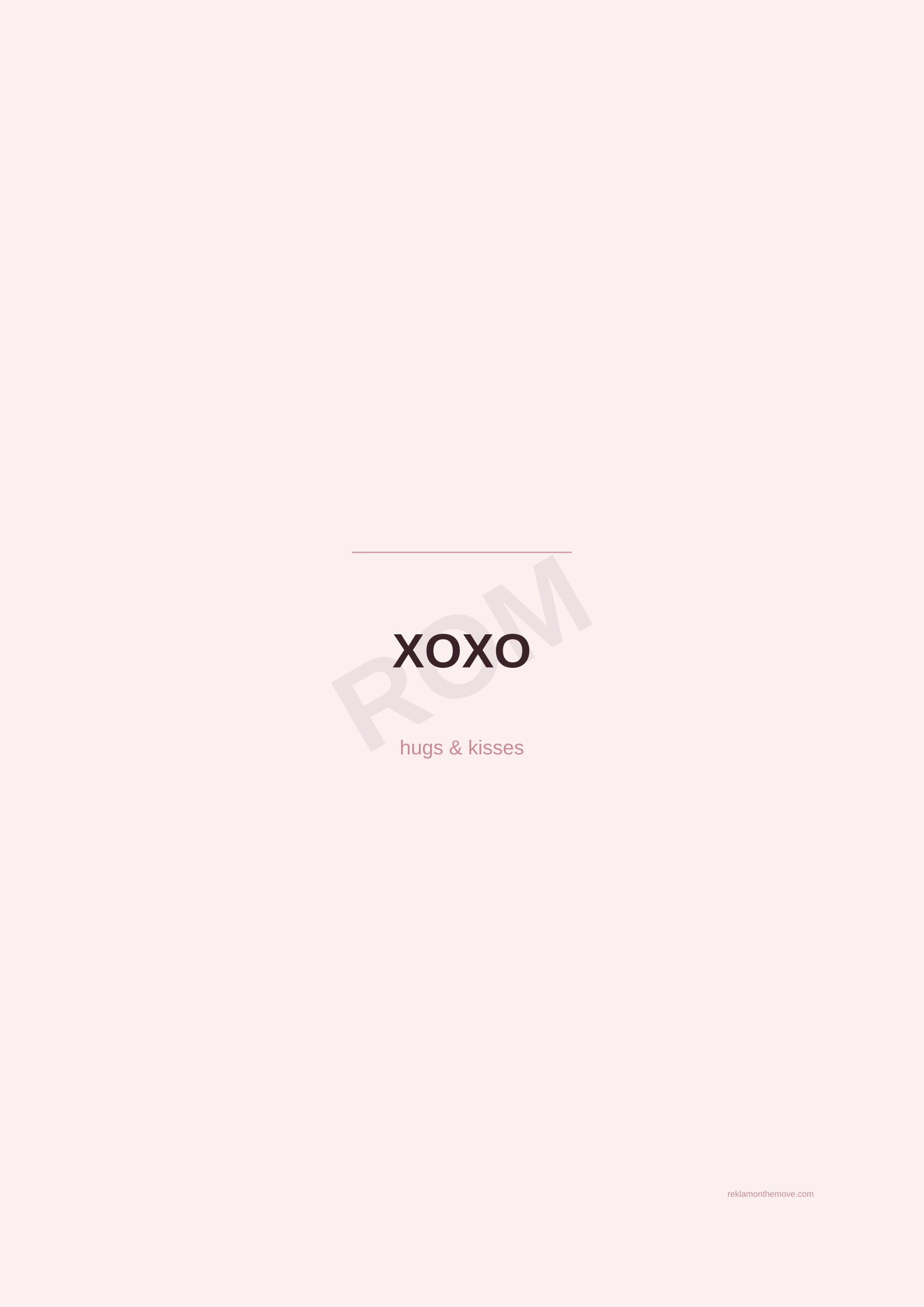XOXO · Gül — ROM dijital ürün önizlemesi (filigranlı)