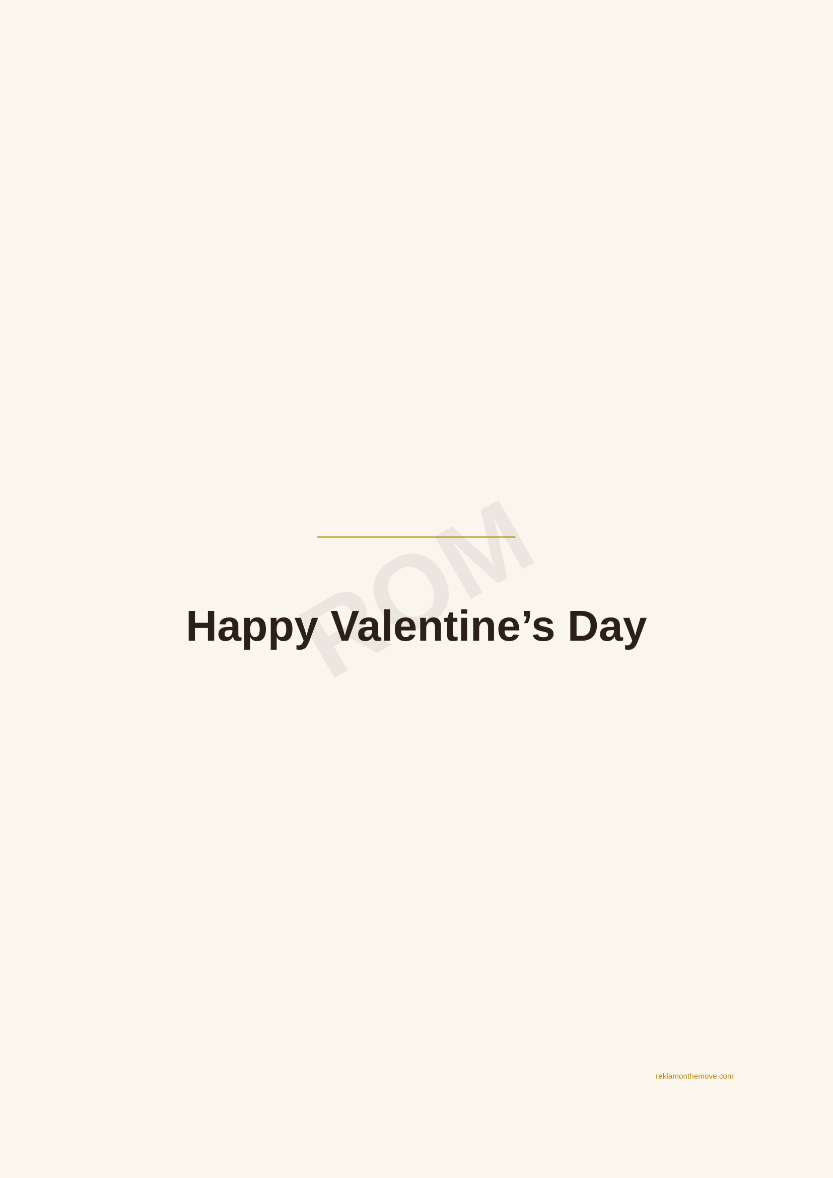 Happy Valentine's Day · Espresso — ROM dijital ürün önizlemesi (filigranlı)