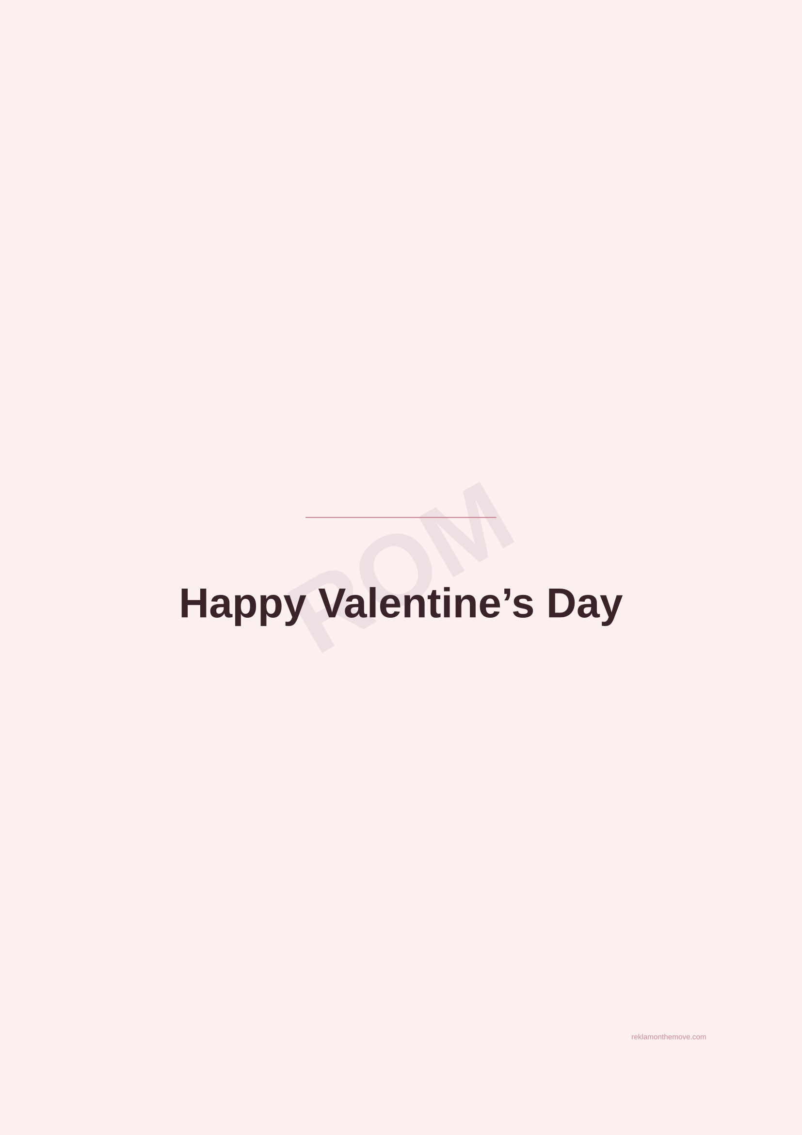 Happy Valentine's Day · Gül — ROM dijital ürün önizlemesi (filigranlı)