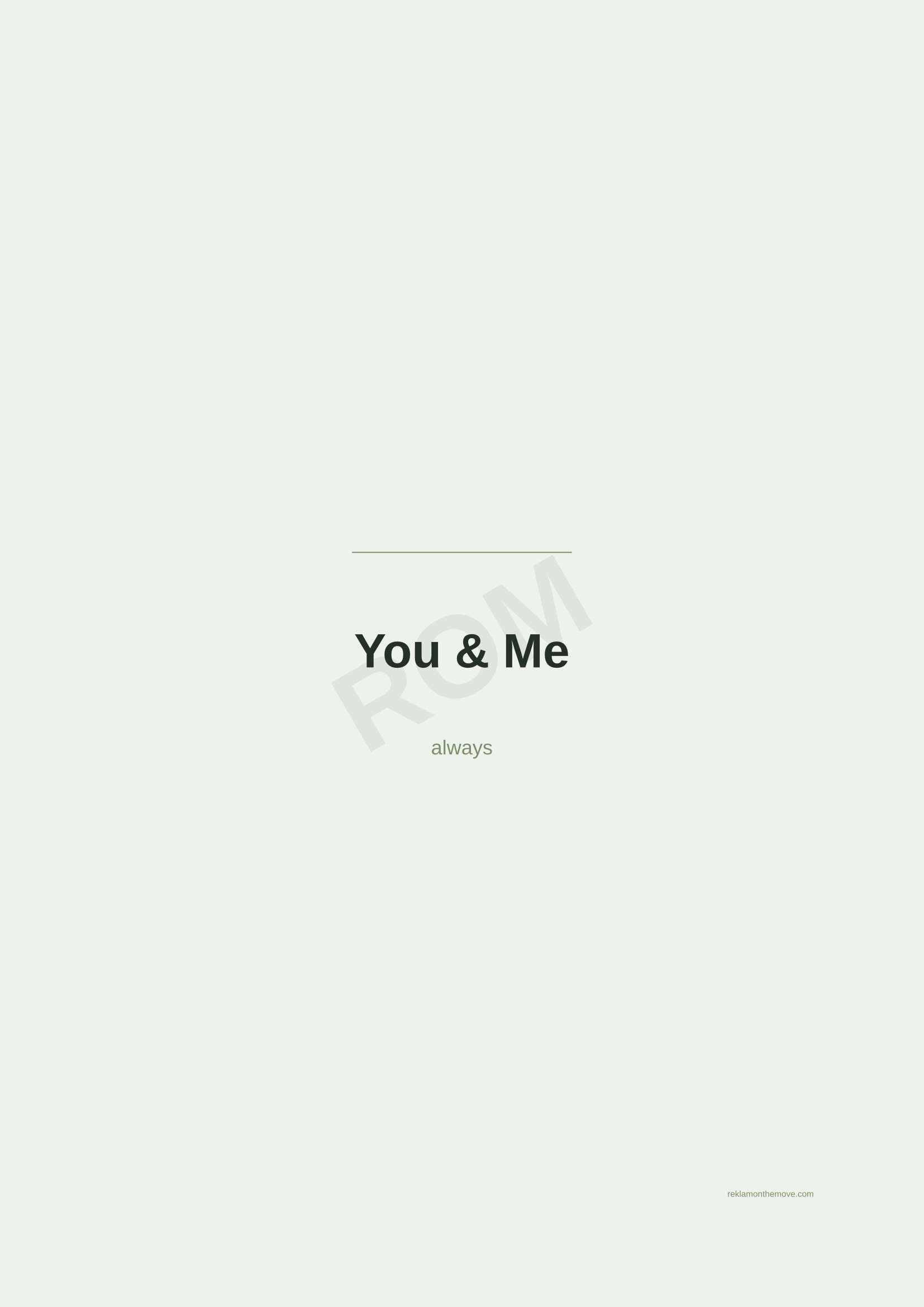 You & Me · Adaçayı — ROM dijital ürün önizlemesi (filigranlı)