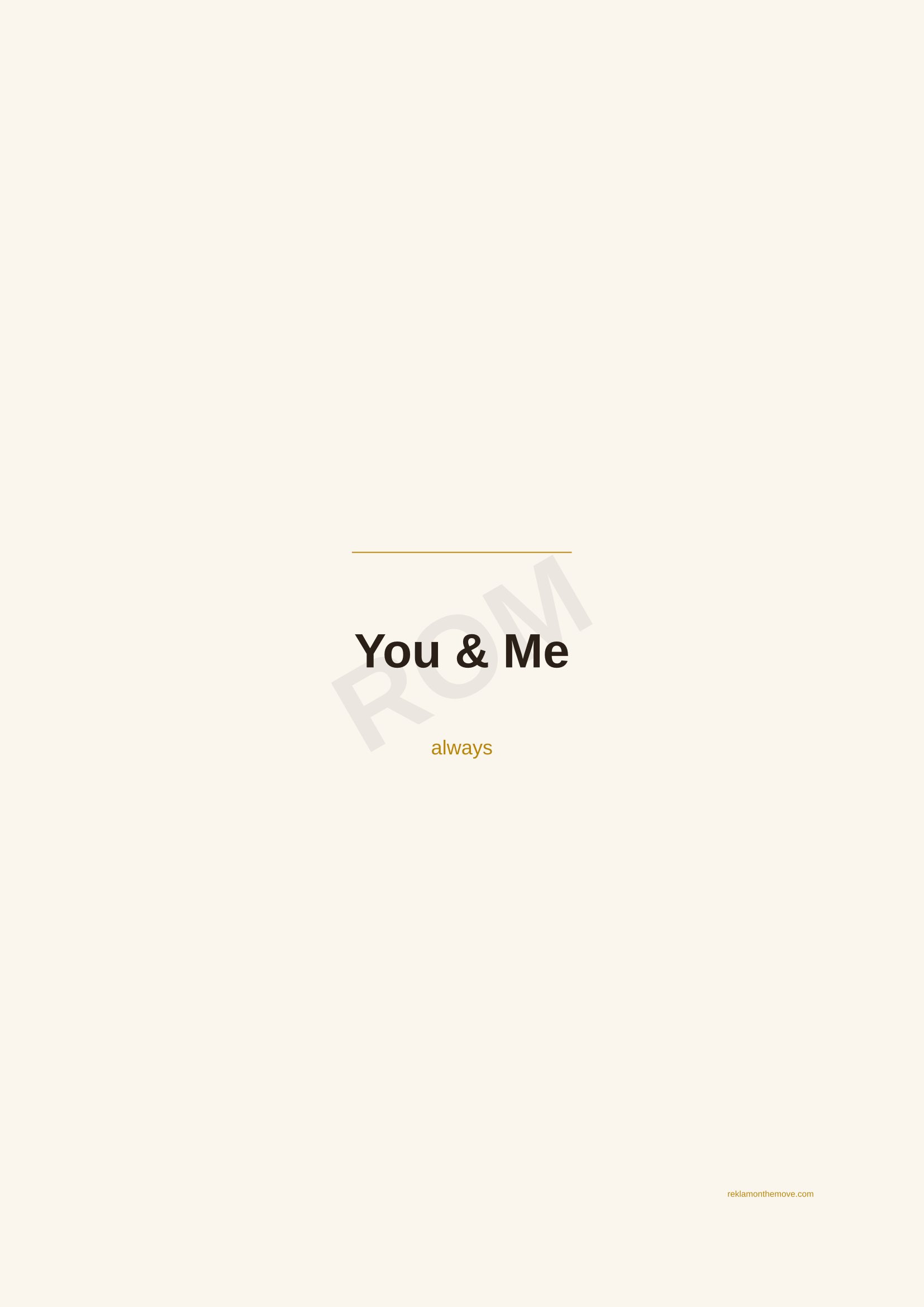 You & Me · Espresso — ROM dijital ürün önizlemesi (filigranlı)