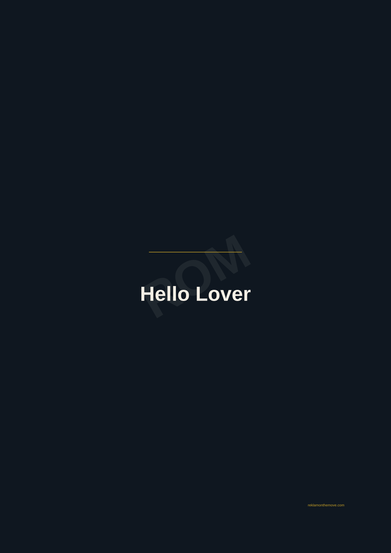 Hello Lover · Gece — ROM dijital ürün önizlemesi (filigranlı)
