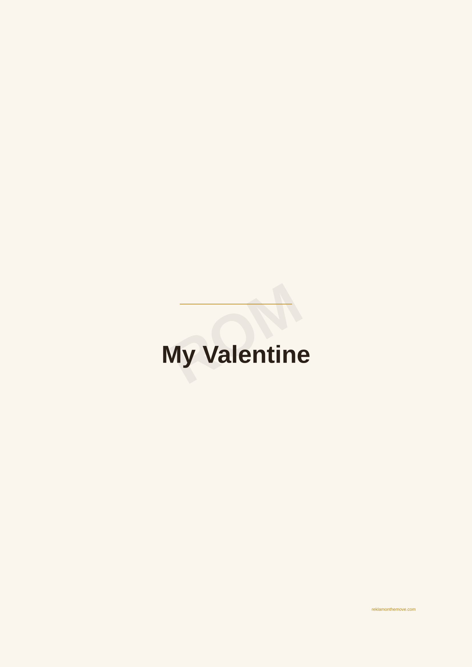 My Valentine · Espresso — ROM dijital ürün önizlemesi (filigranlı)