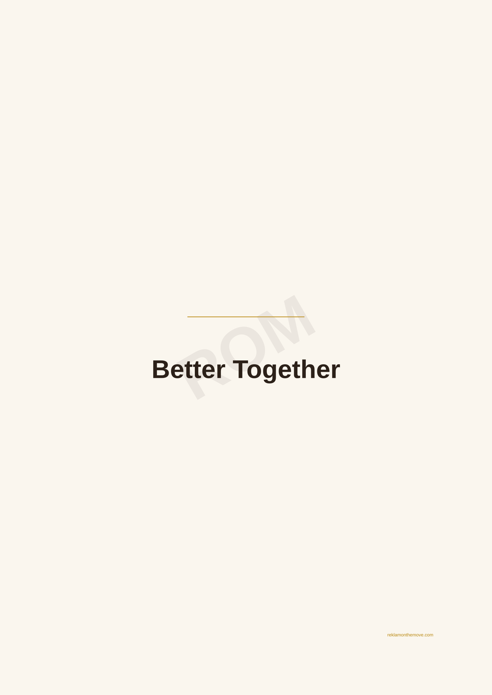 Better Together · Espresso — ROM dijital ürün önizlemesi (filigranlı)