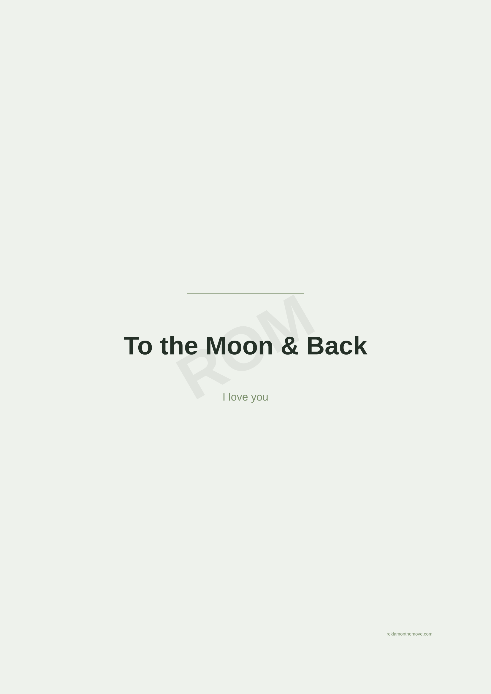 To the Moon & Back · Adaçayı — ROM dijital ürün önizlemesi (filigranlı)