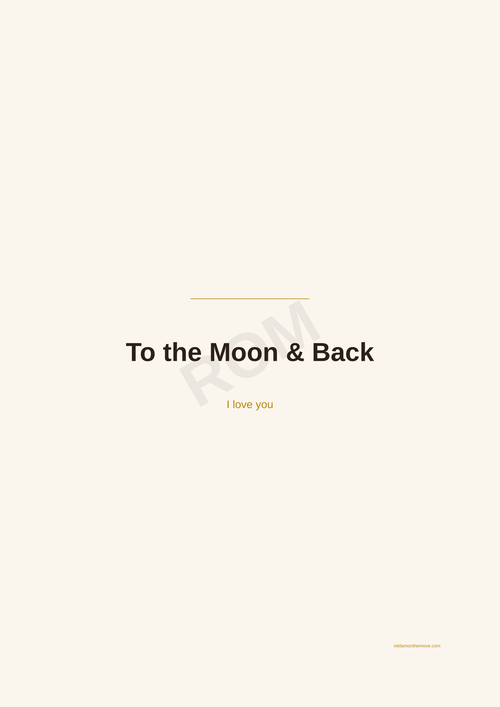 To the Moon & Back · Espresso — ROM dijital ürün önizlemesi (filigranlı)