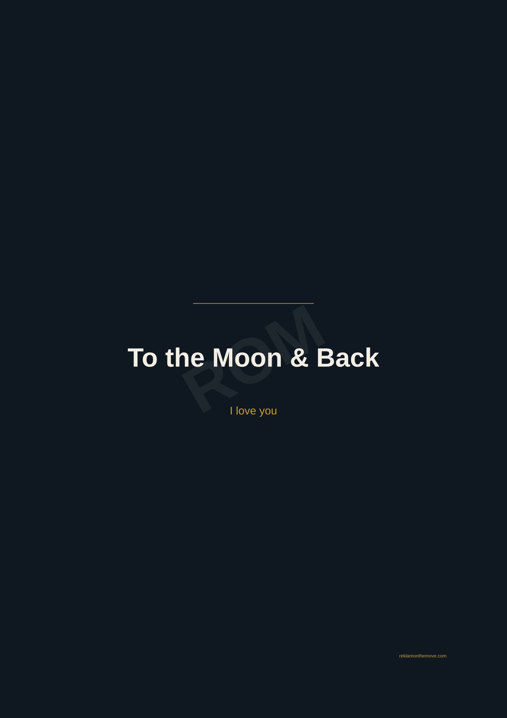 To the Moon & Back · Gece — ROM dijital ürün önizlemesi (filigranlı)