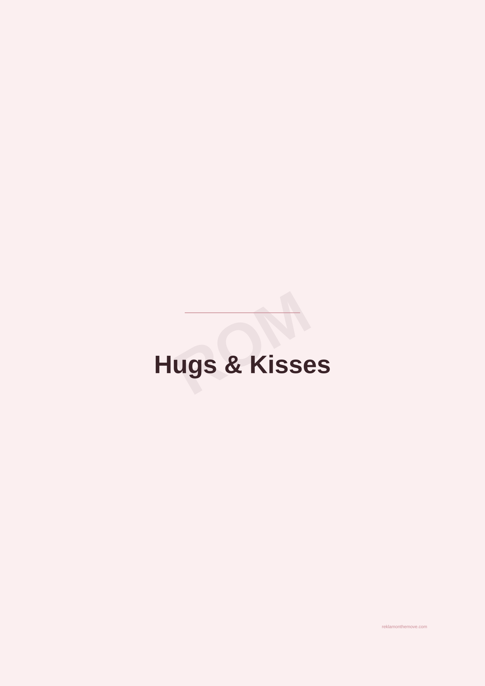 Hugs & Kisses · Gül — ROM dijital ürün önizlemesi (filigranlı)