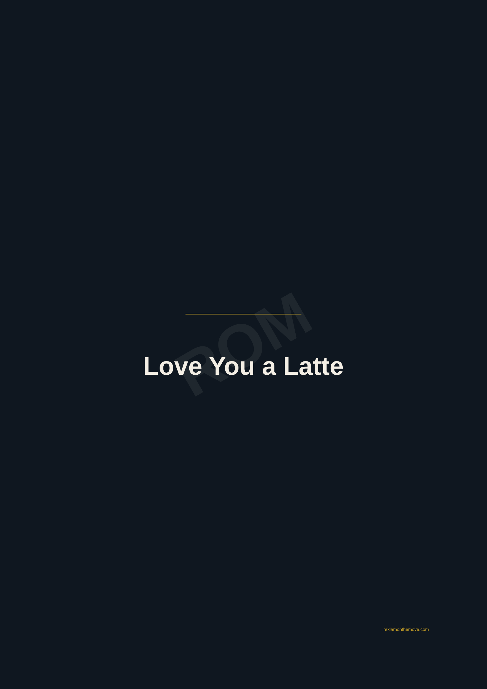 Love You a Latte · Gece — ROM dijital ürün önizlemesi (filigranlı)