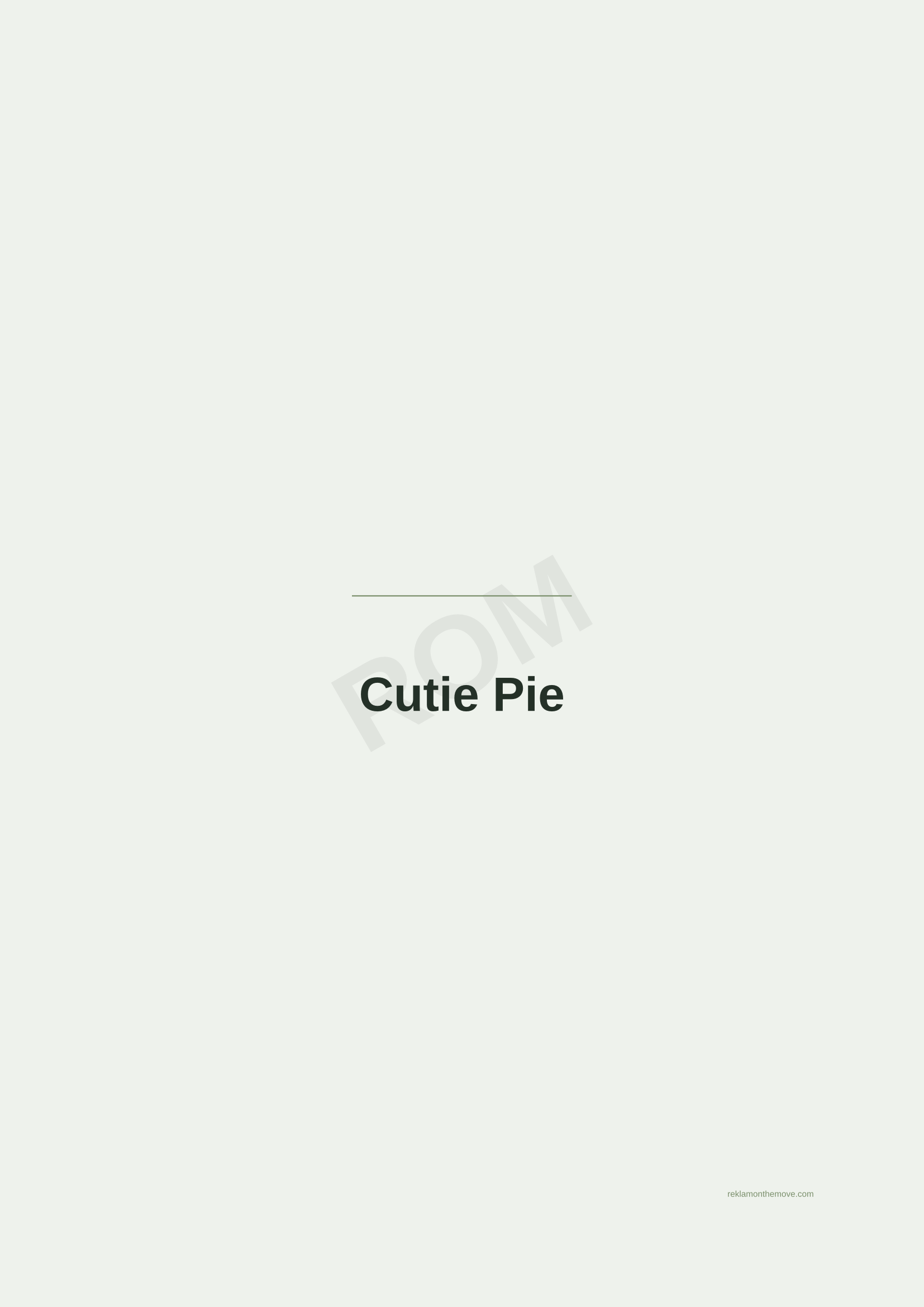 Cutie Pie · Adaçayı — ROM dijital ürün önizlemesi (filigranlı)