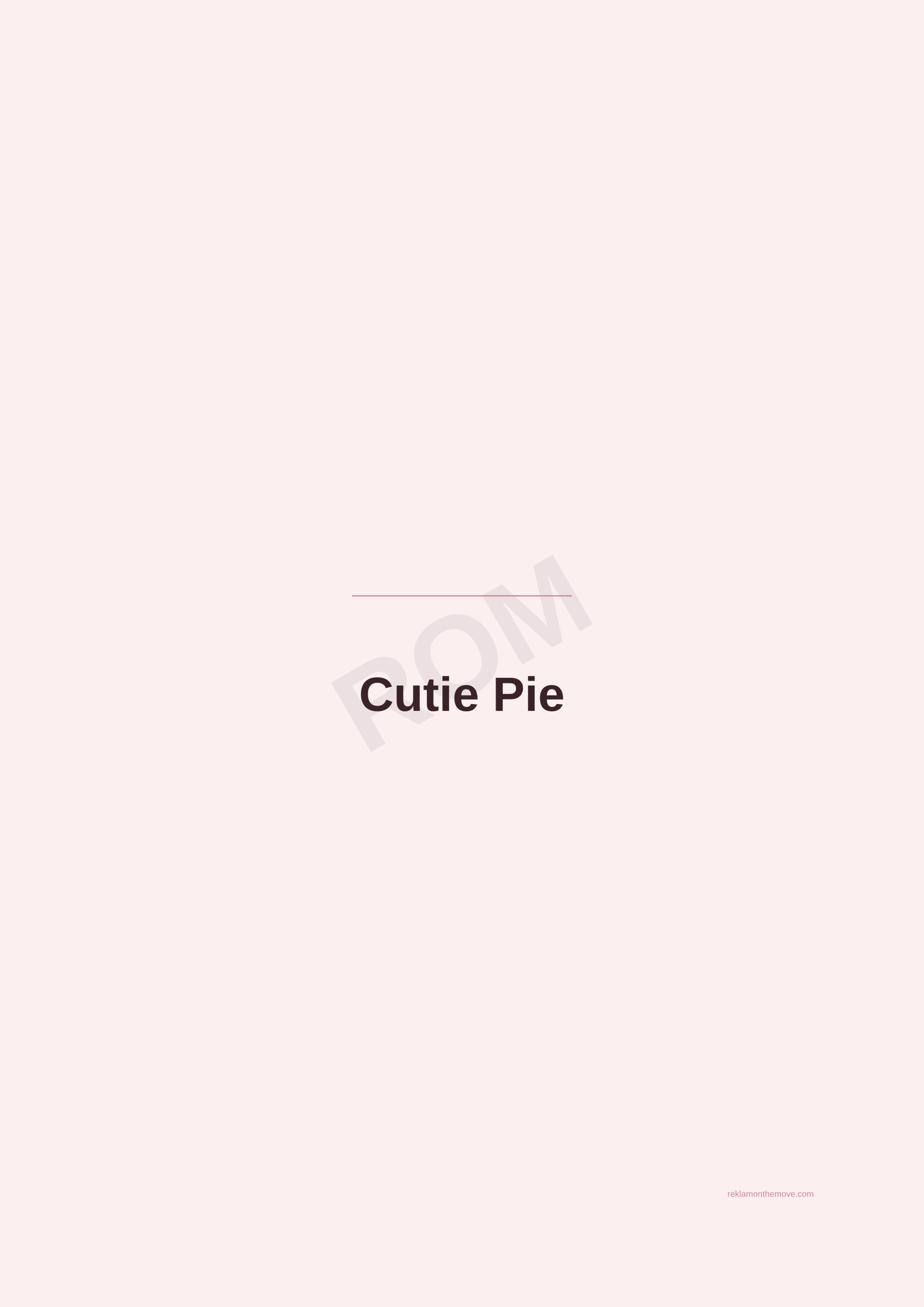 Cutie Pie · Gül — ROM dijital ürün önizlemesi (filigranlı)