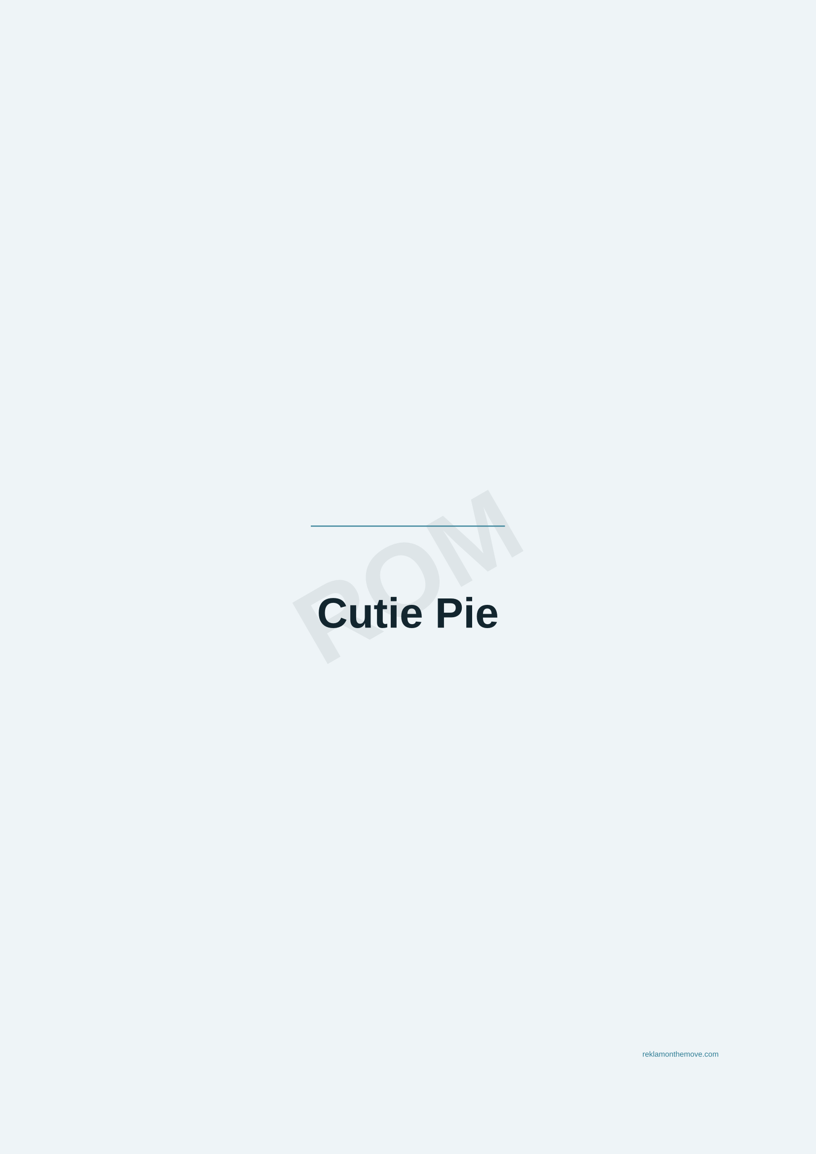 Cutie Pie · Okyanus — ROM dijital ürün önizlemesi (filigranlı)