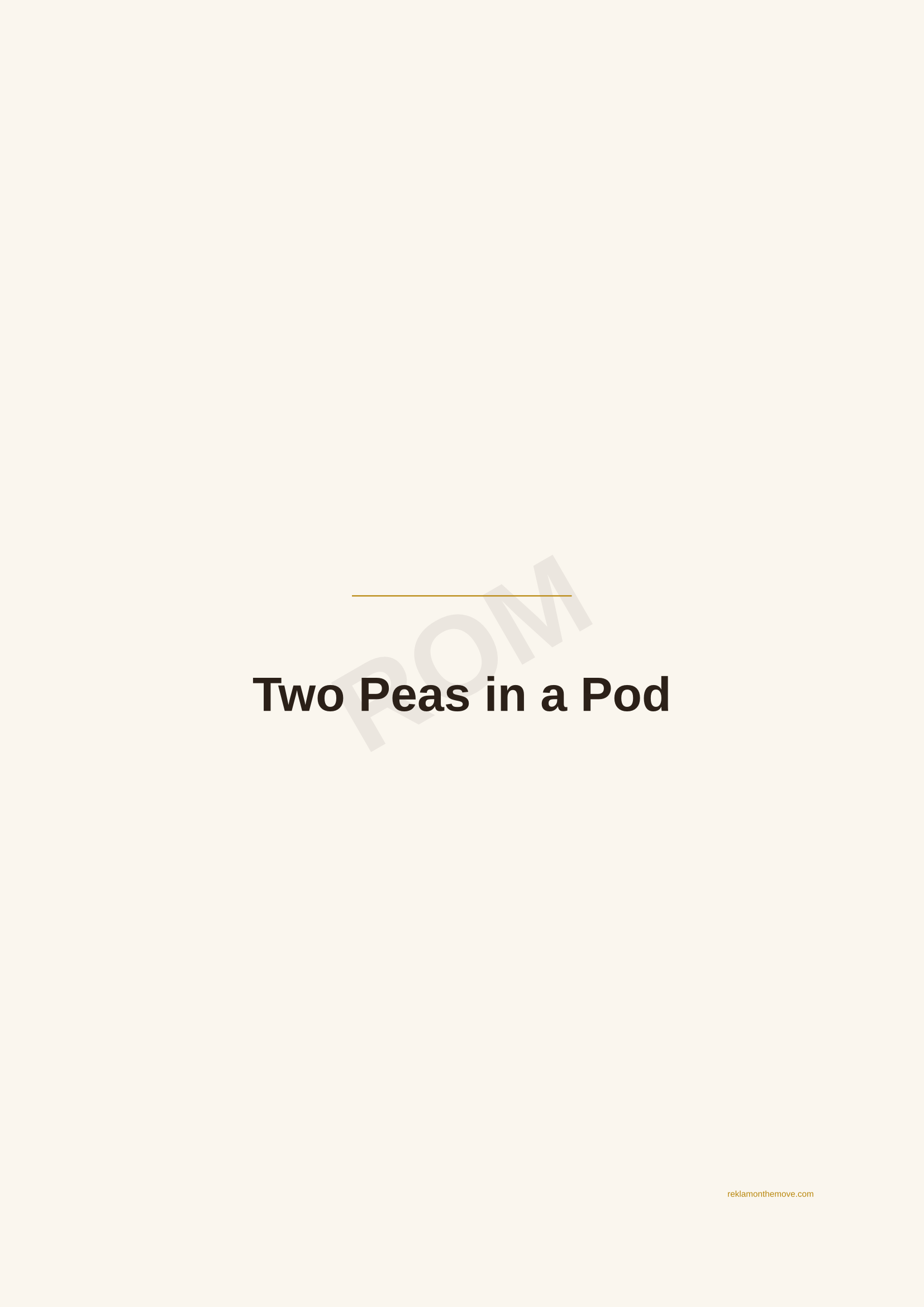 Two Peas in a Pod · Espresso — ROM dijital ürün önizlemesi (filigranlı)