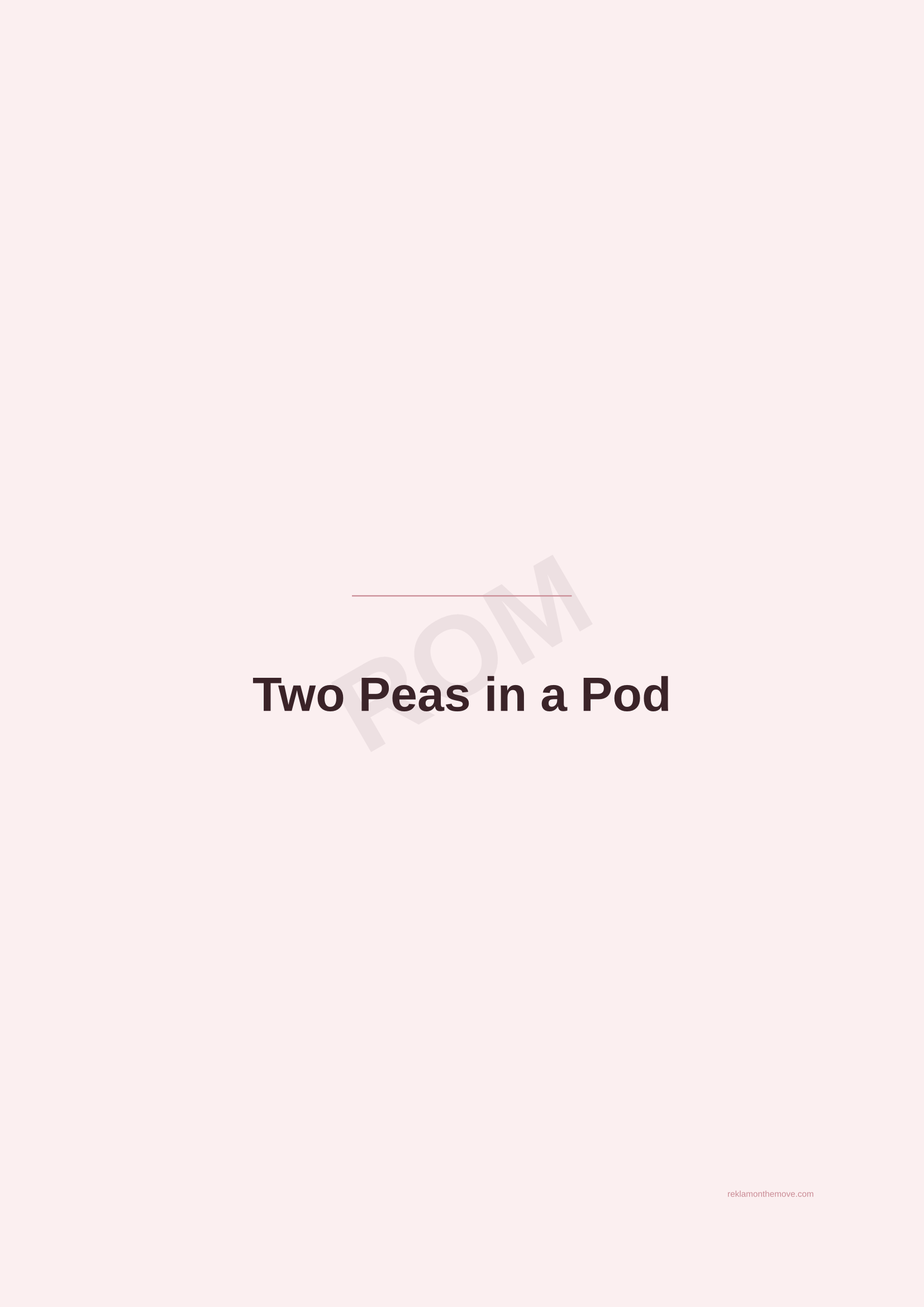 Two Peas in a Pod · Gül — ROM dijital ürün önizlemesi (filigranlı)