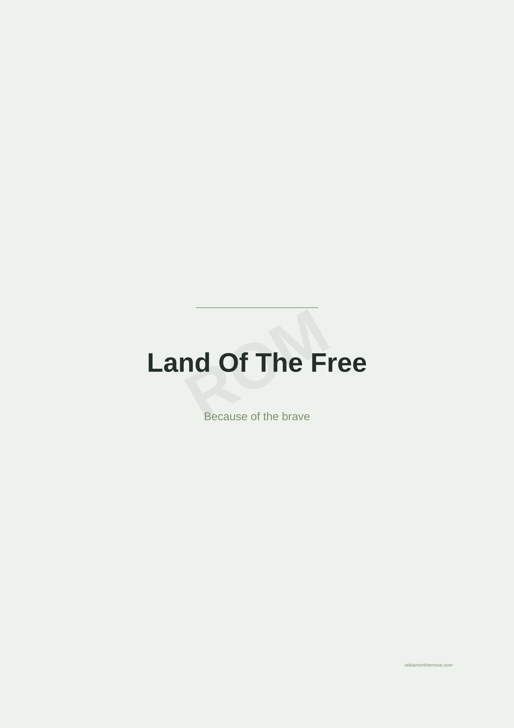 Land Of The Free · Adaçayı — ROM dijital ürün önizlemesi (filigranlı)