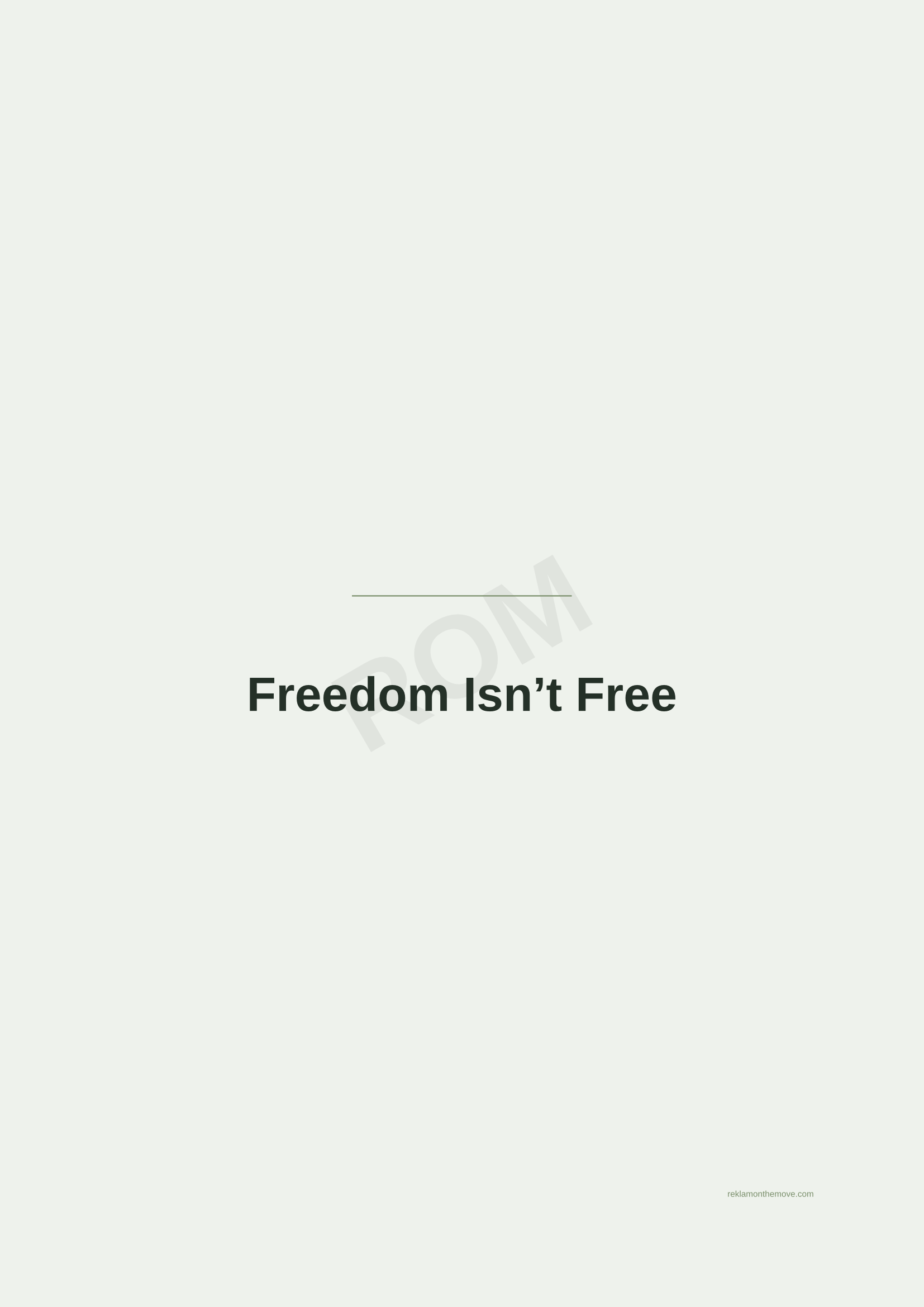 Freedom Isn't Free · Adaçayı — ROM dijital ürün önizlemesi (filigranlı)