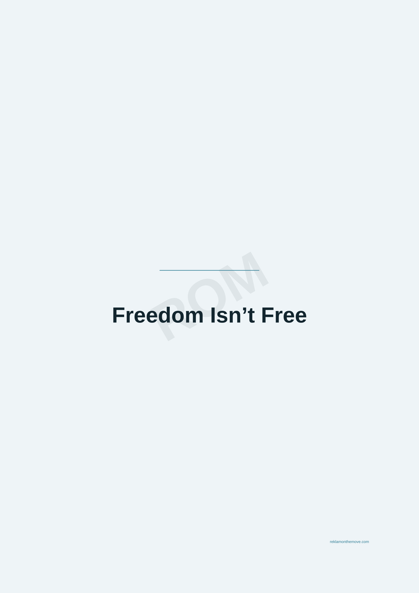 Freedom Isn't Free · Okyanus — ROM dijital ürün önizlemesi (filigranlı)
