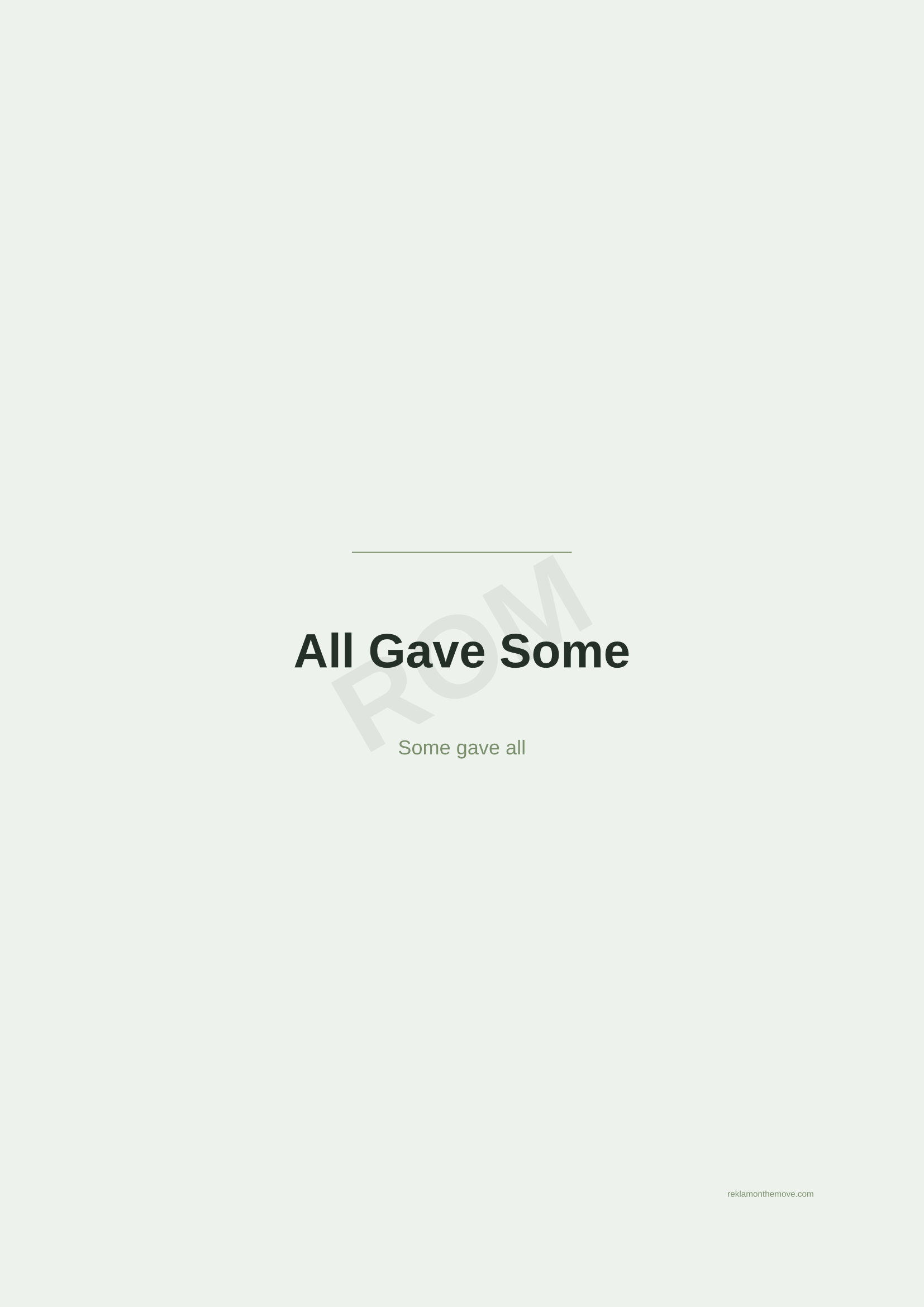 All Gave Some · Adaçayı — ROM dijital ürün önizlemesi (filigranlı)