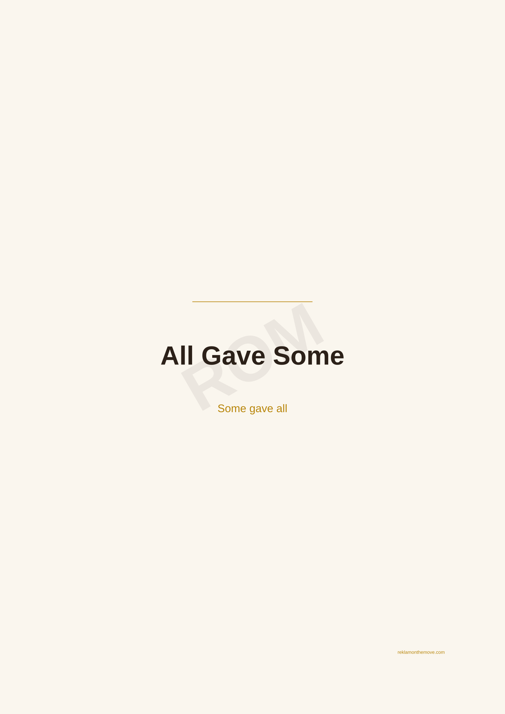 All Gave Some · Espresso — ROM dijital ürün önizlemesi (filigranlı)
