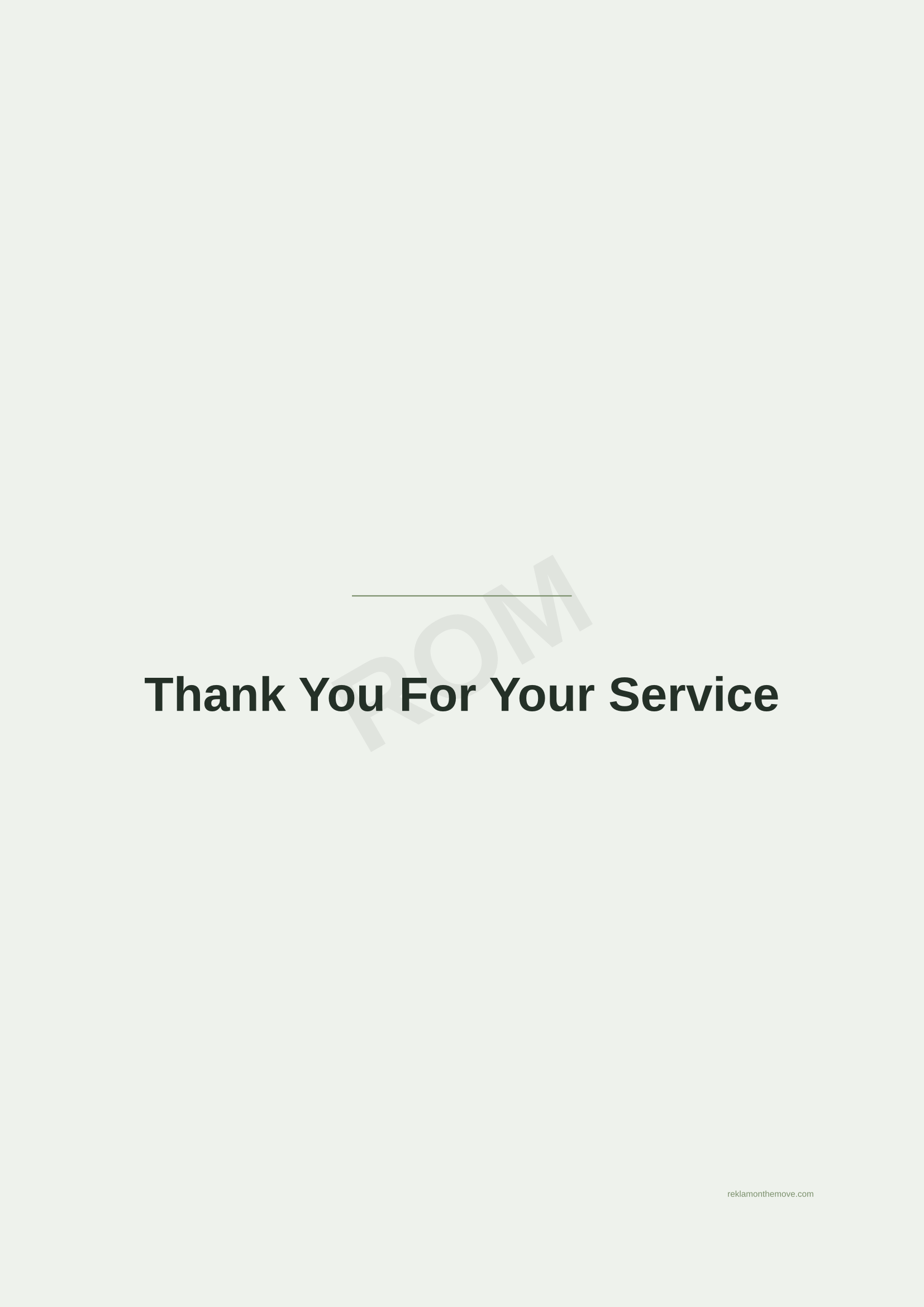 Thank You For Your Service · Adaçayı — ROM dijital ürün önizlemesi (filigranlı)